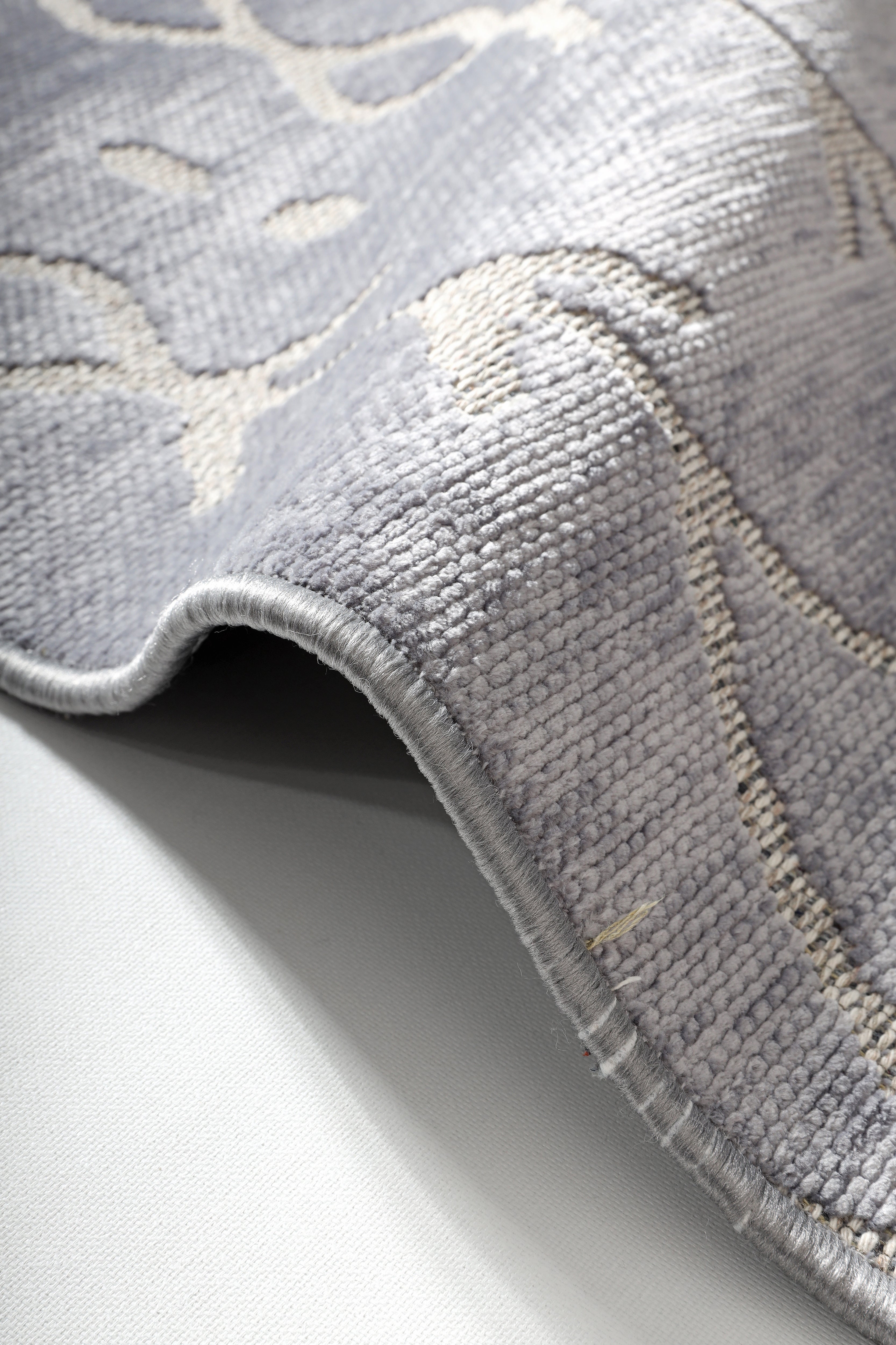 ŞÖNİL MODERN - GRİ Kaymaz Taban İskandinav Desenli Salon Koridor Mutfak Şönil Kilim Dokuma Halı