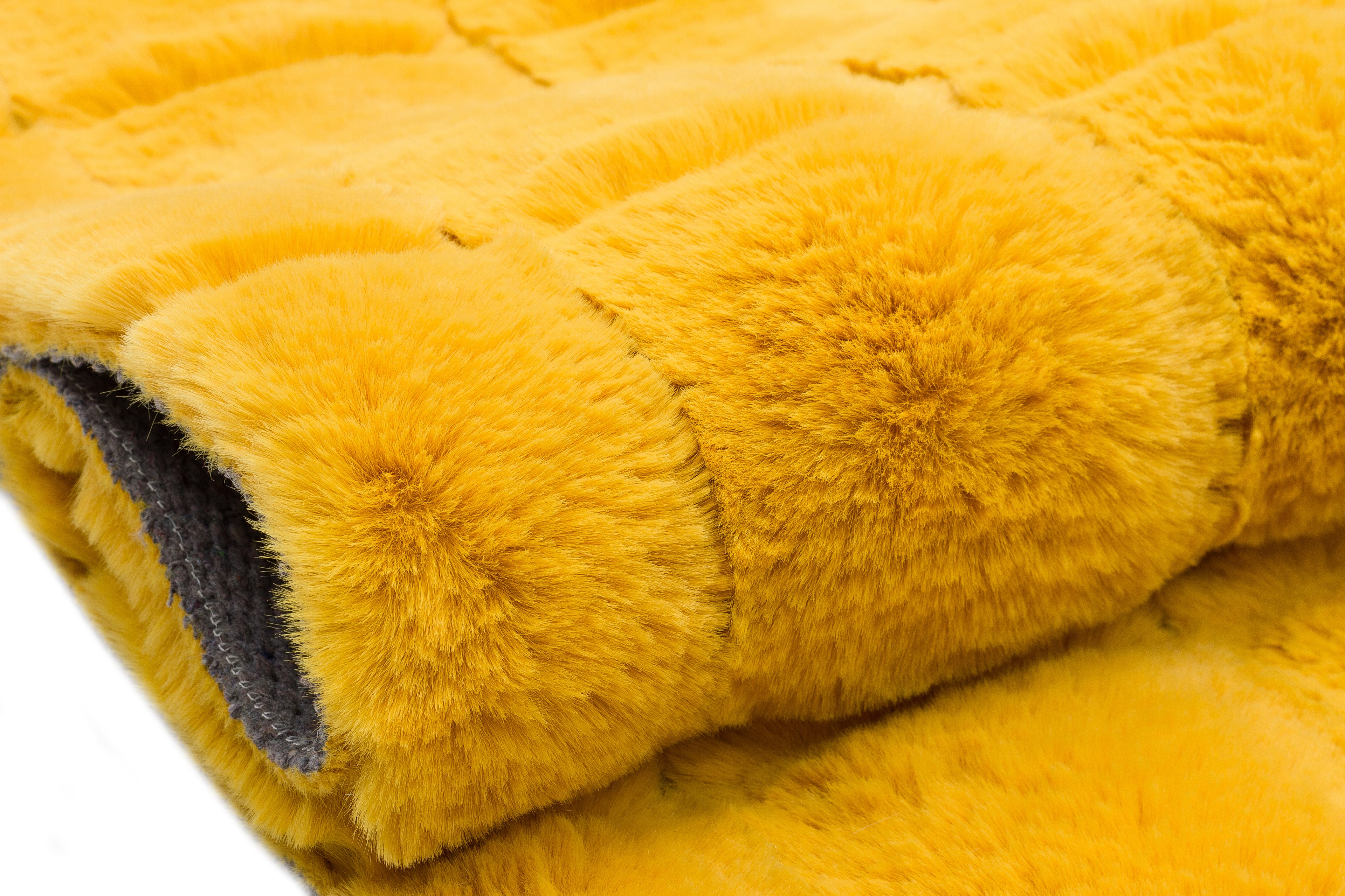 TAVŞAN SAMUR HARDAL - KAYMAZ TABAN PUFFY SHAGGY YATAK ODASI HALISI