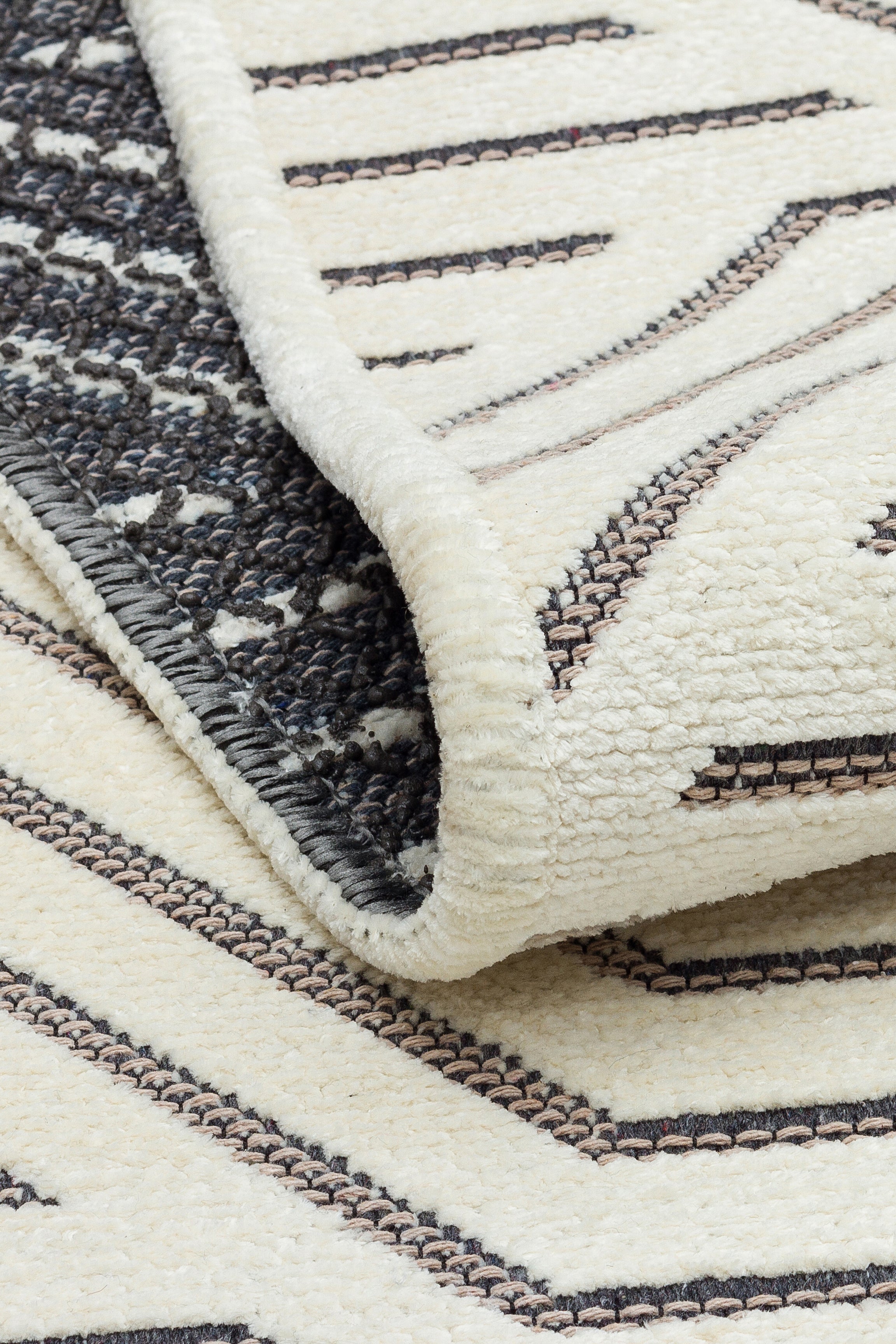 ŞÖNİL PERLA - KREM Kaymaz Taban Salon Şönil Kilim Dokuma Halı
