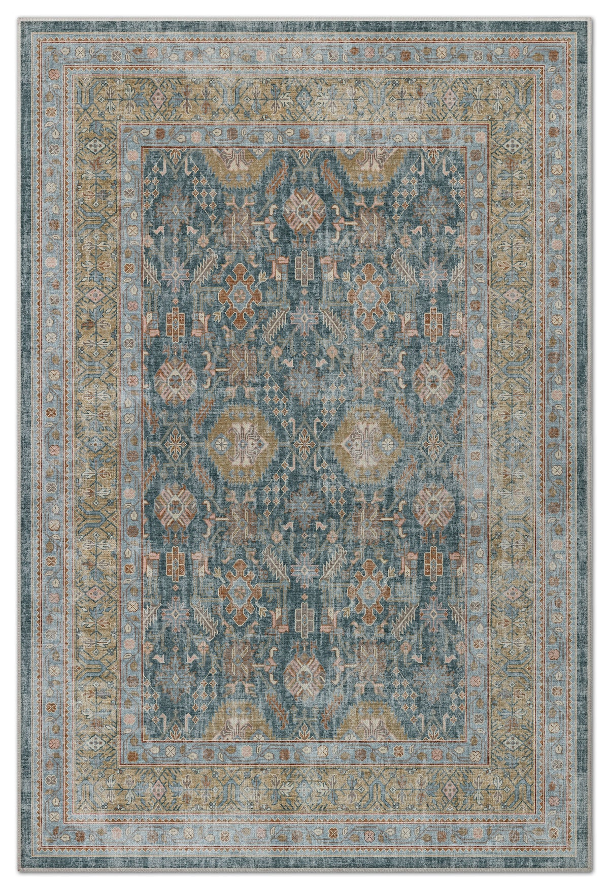 Arte VN008-1 Vintage Klasik Desenli Dekoratif Şönil Halı