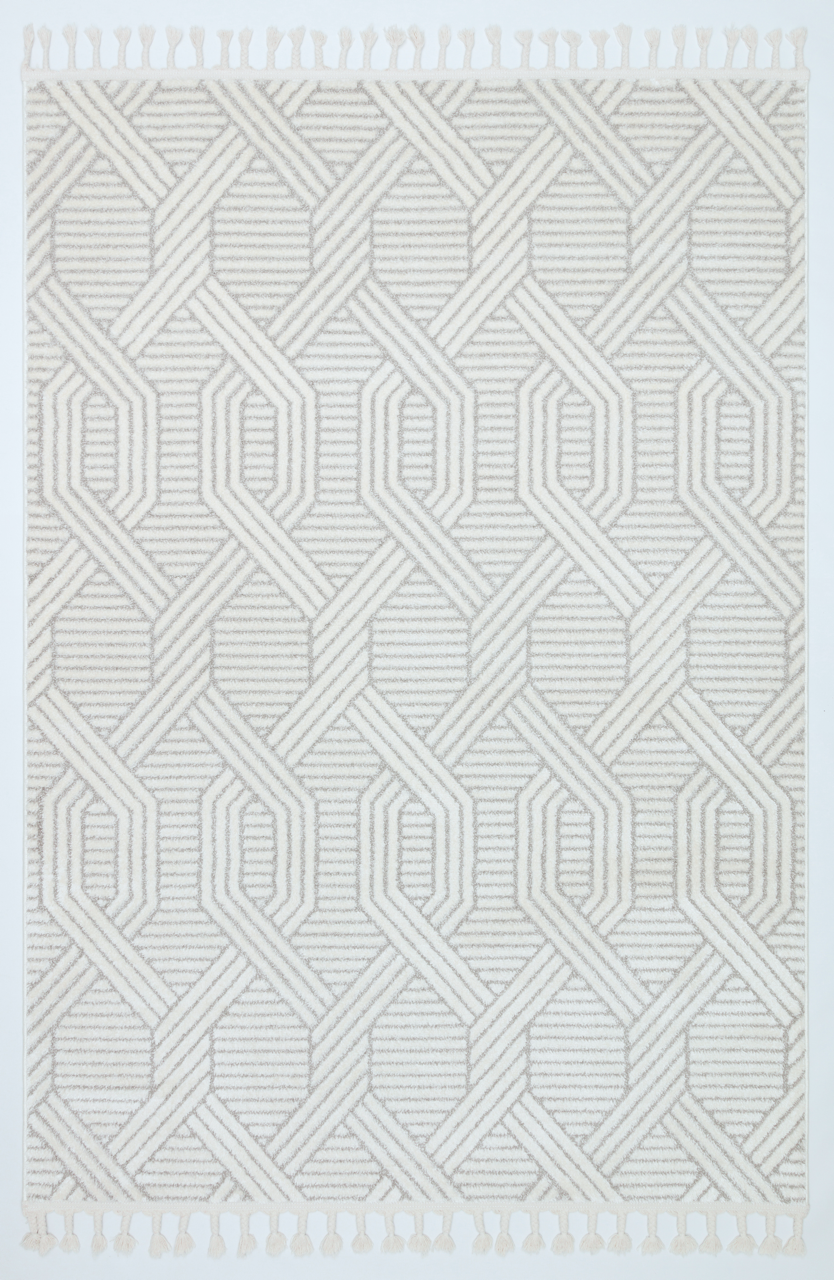 PALERMO A-10502 GRİ Kabartmalı Modern Desenli Salon Halısı
