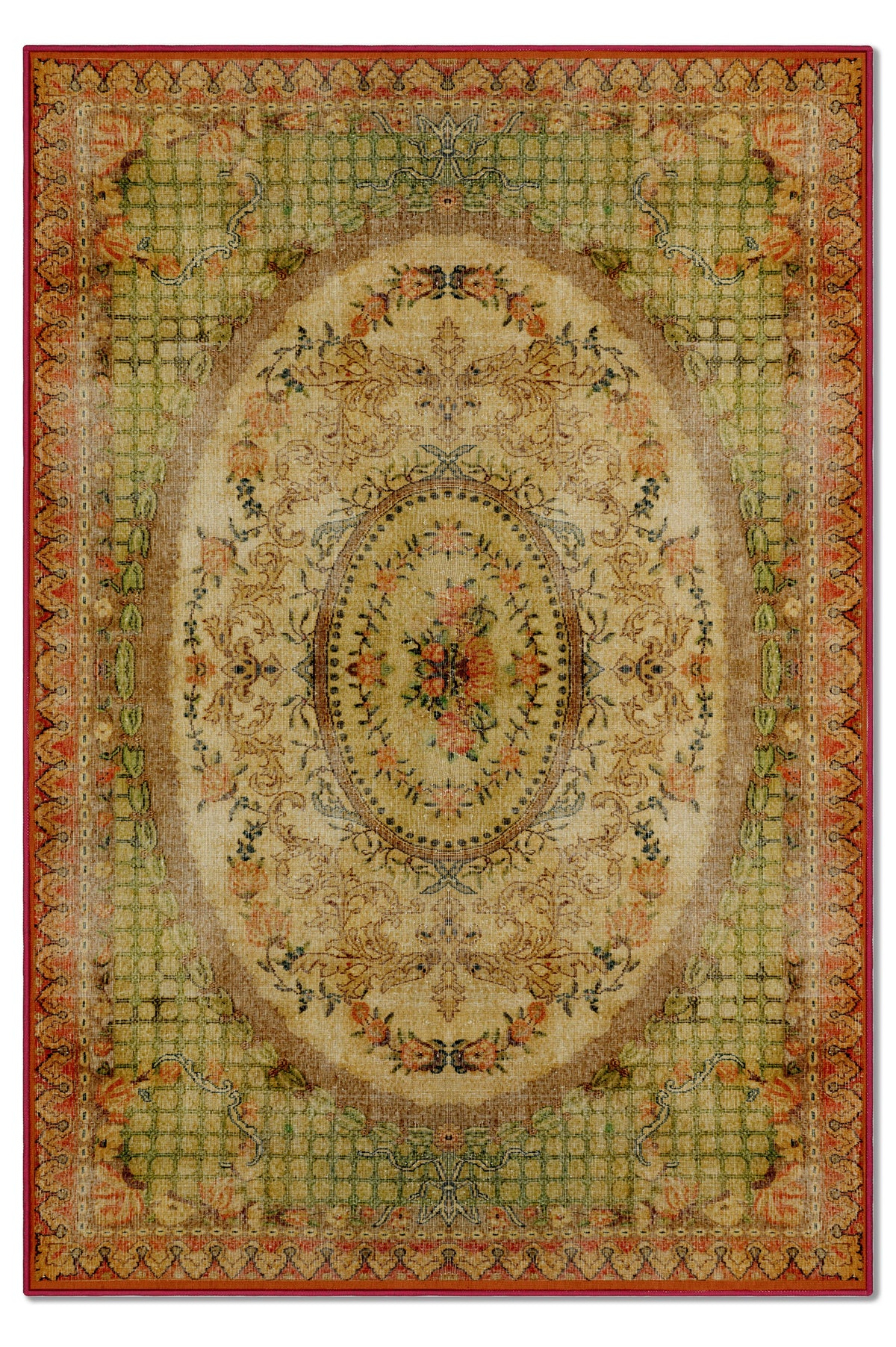 Arte DS004 - Klasik Vintage Desenli Dekoratif Şönil Halı