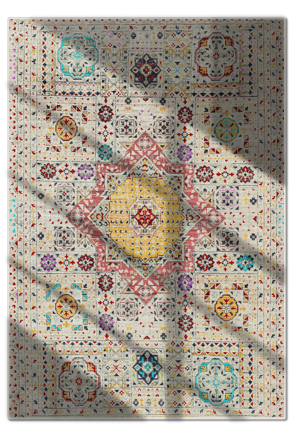 Arte DS210 Vintage Klasik Desenli Dekoratif Şönil Halı