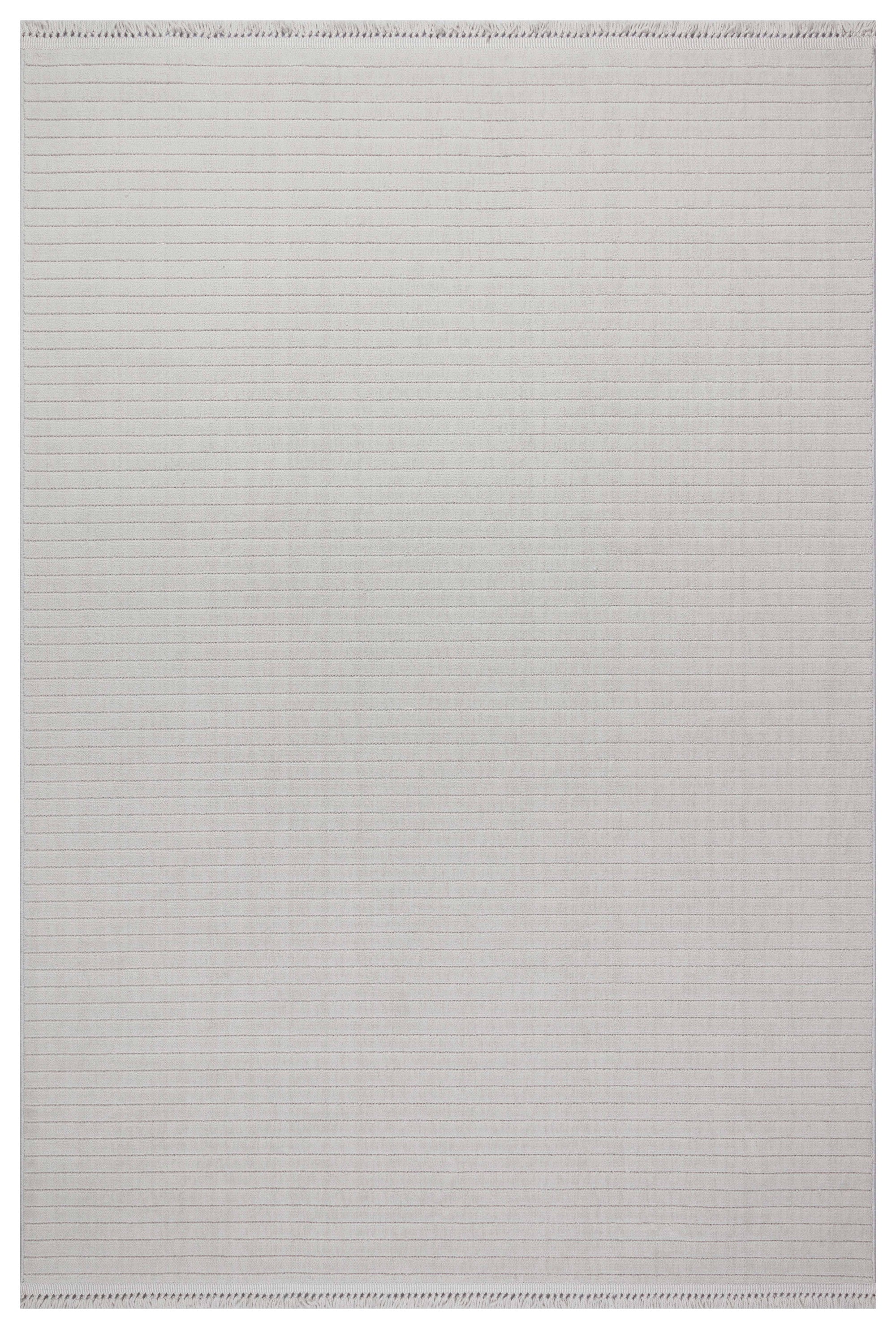 MİLAS T-JP55 GRİ Kabartmalı Modern Geometrik Desenli Salon Koridor Mutfak Halısı