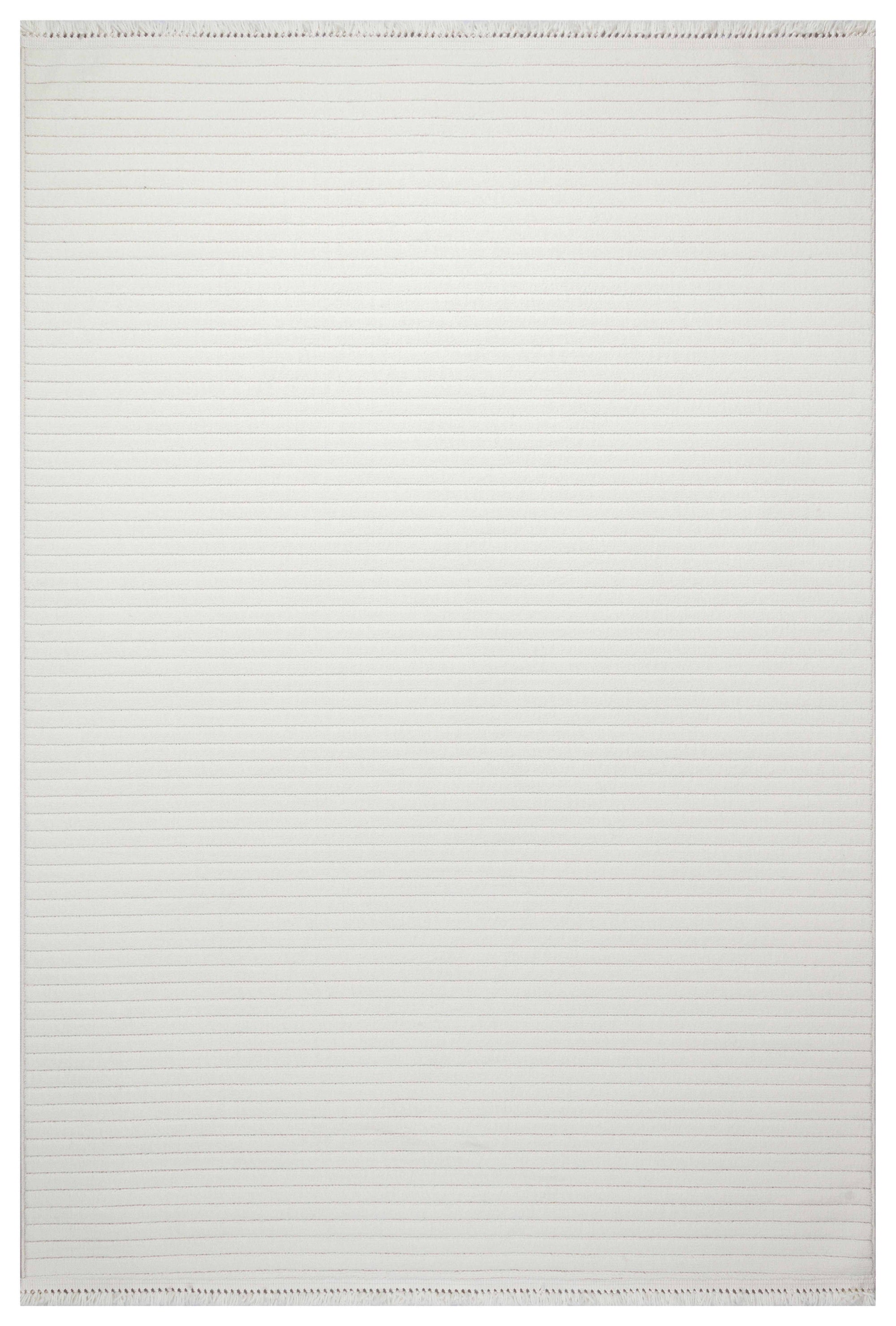 MİLAS T-JP55 KREM Kabartmalı Modern Geometrik Desenli Salon Koridor Mutfak Halısı