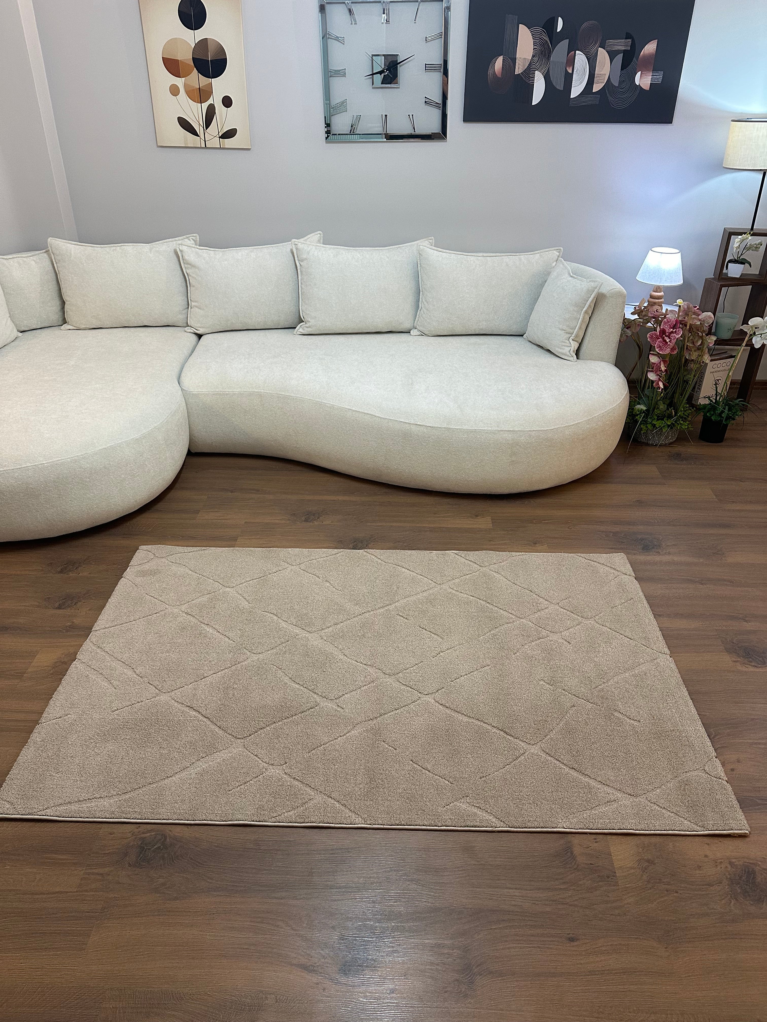 VERONA-11T - VİZON Yumuşak Sık Pamuk Dokuma Taban Salon Halısı