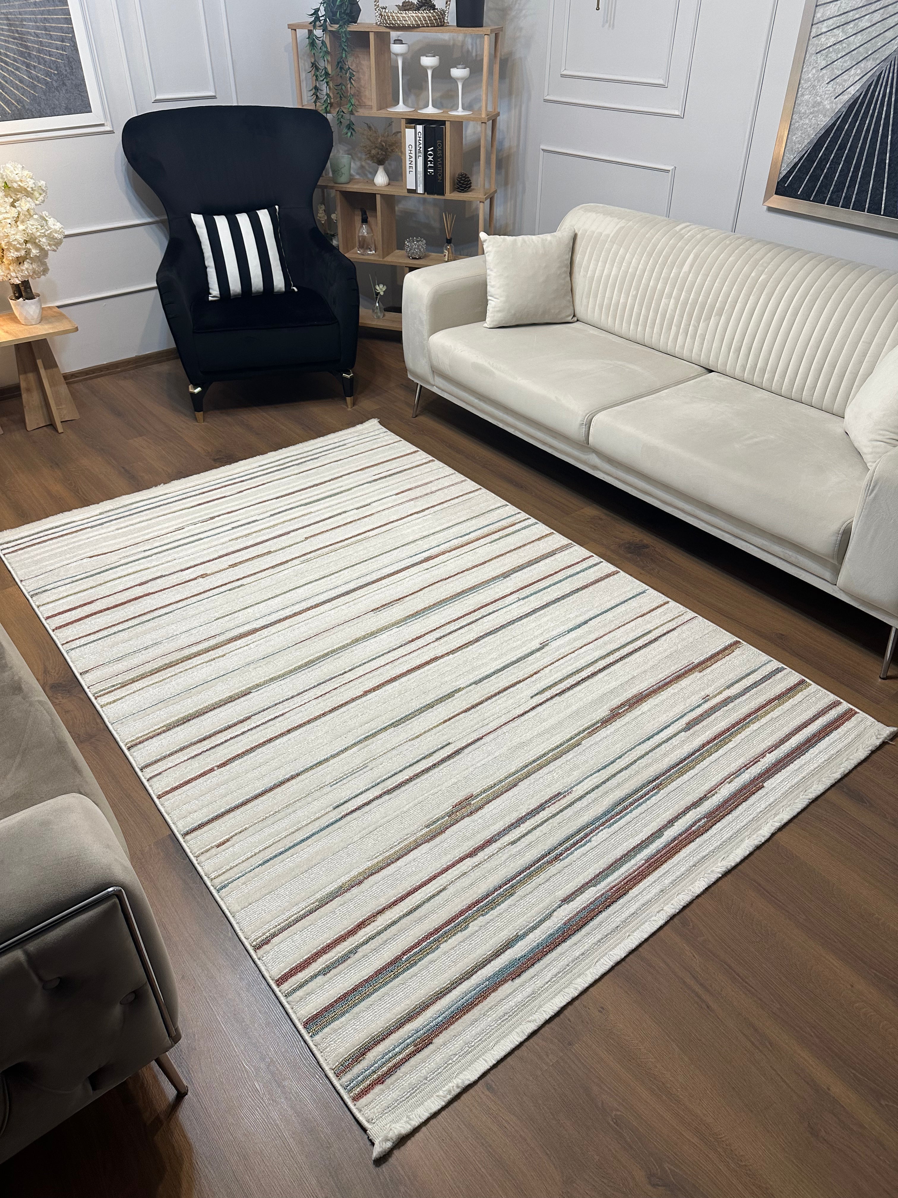 İCON A-5303 Kabartmalı Modern İskandinav Desenli Salon Halısı