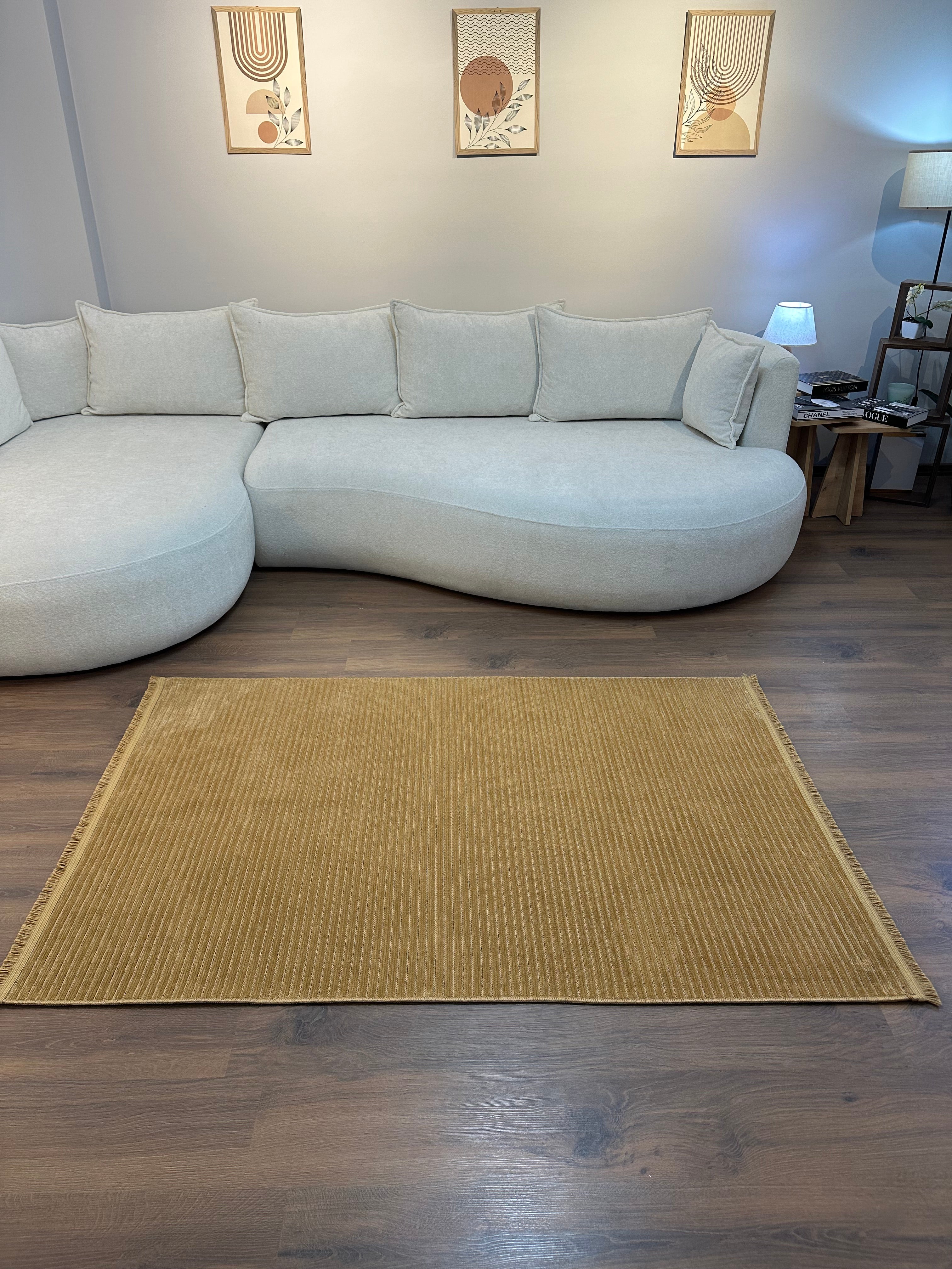 ŞÖNİL LİDYA - KAHVE Kaymaz Taban Salon Koridor Mutfak Şönil Kilim Dokuma Halı