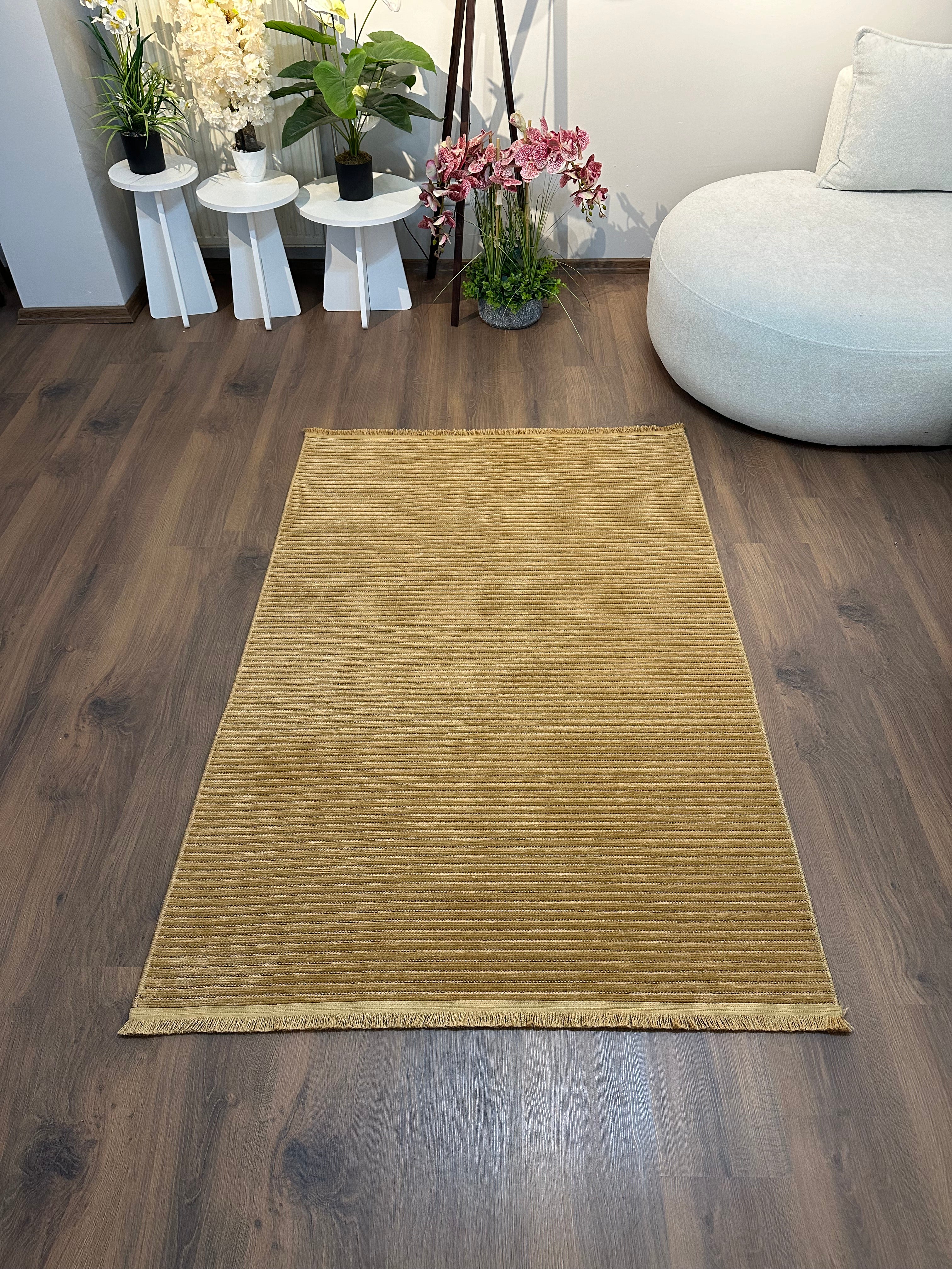 ŞÖNİL LİDYA - KAHVE Kaymaz Taban Salon Koridor Mutfak Şönil Kilim Dokuma Halı
