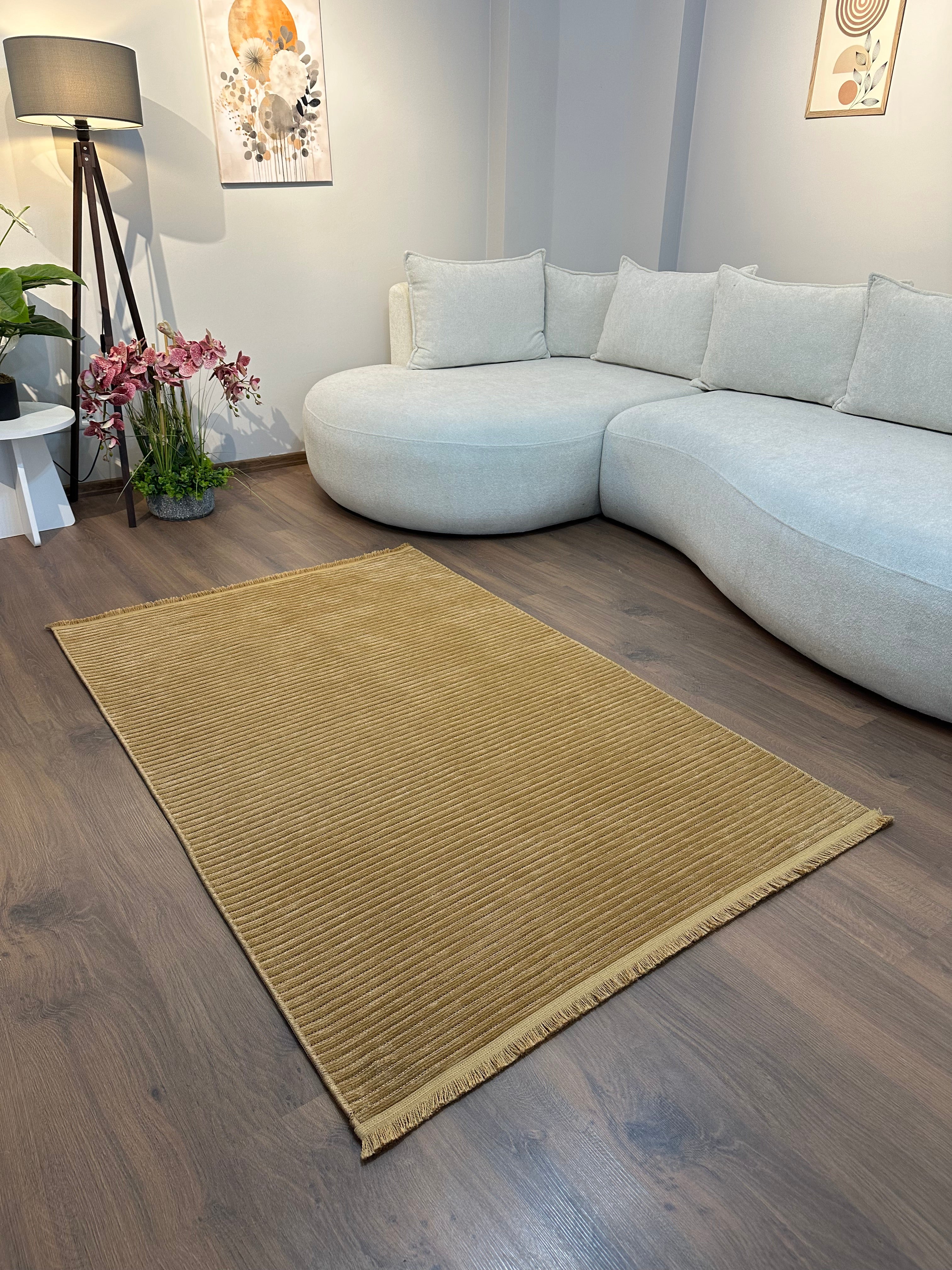 ŞÖNİL LİDYA - KAHVE Kaymaz Taban Salon Koridor Mutfak Şönil Kilim Dokuma Halı