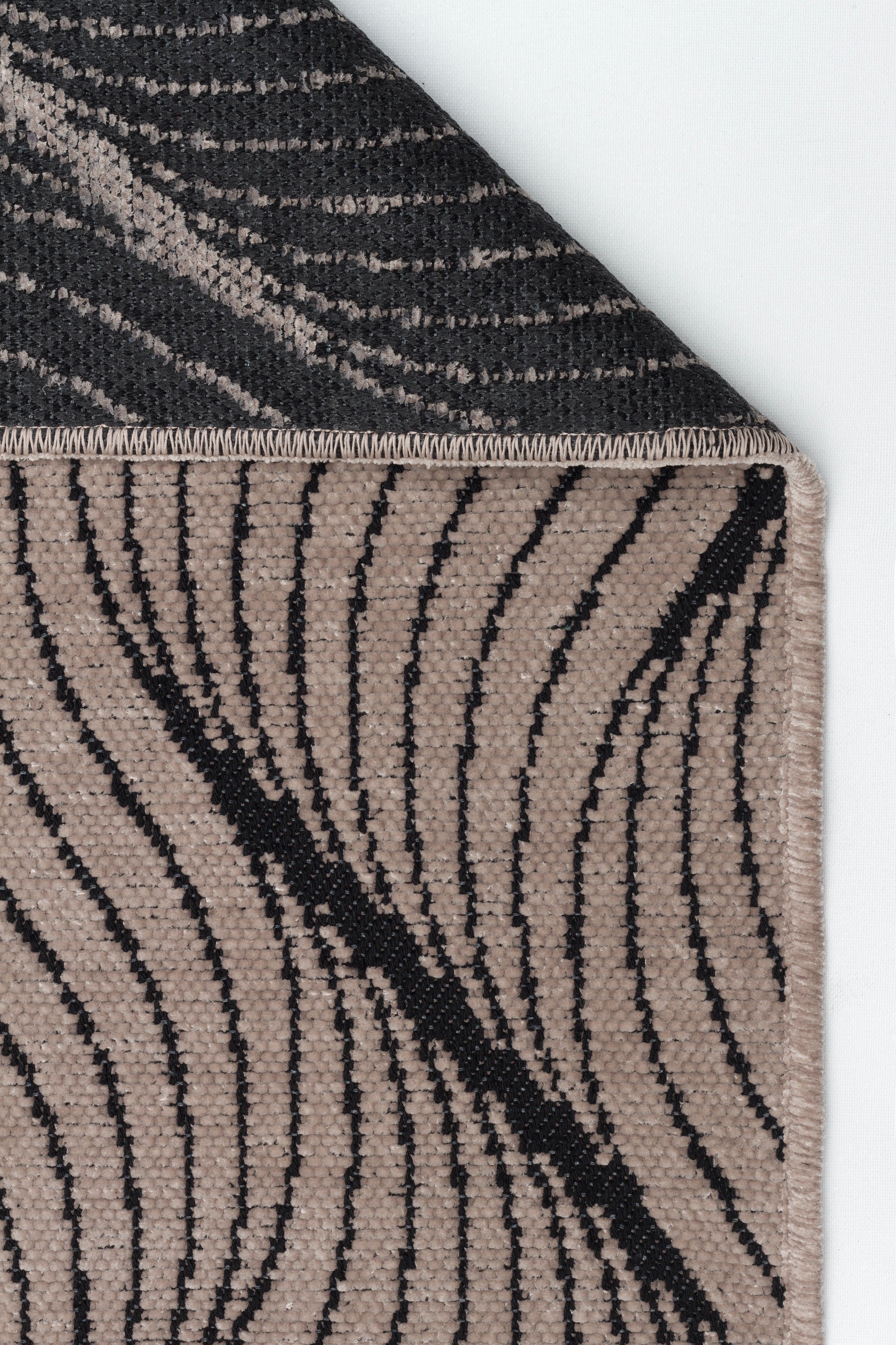 ŞÖNİL FERİ Kaymaz Taban İskandinav Desenli Salon Koridor Mutfak Şönil Kilim Dokuma Halı-VİZON