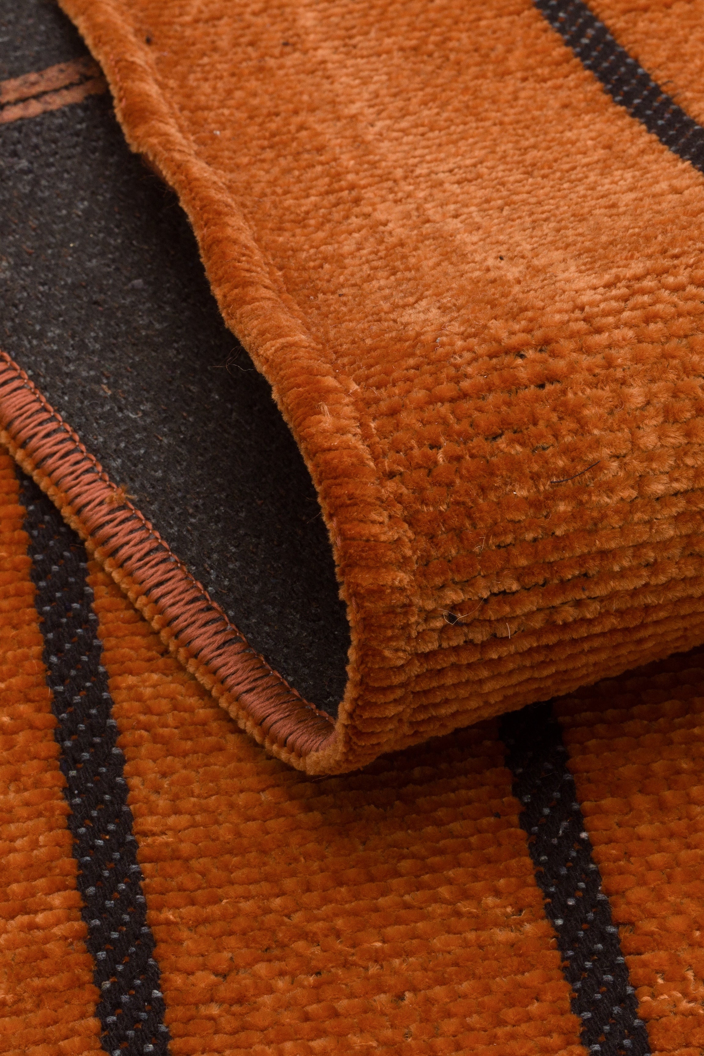 ŞÖNİL LİNE Kaymaz Taban İskandinav Desenli Salon Koridor Mutfak Şönil Kilim Dokuma Halı-KİREMİT