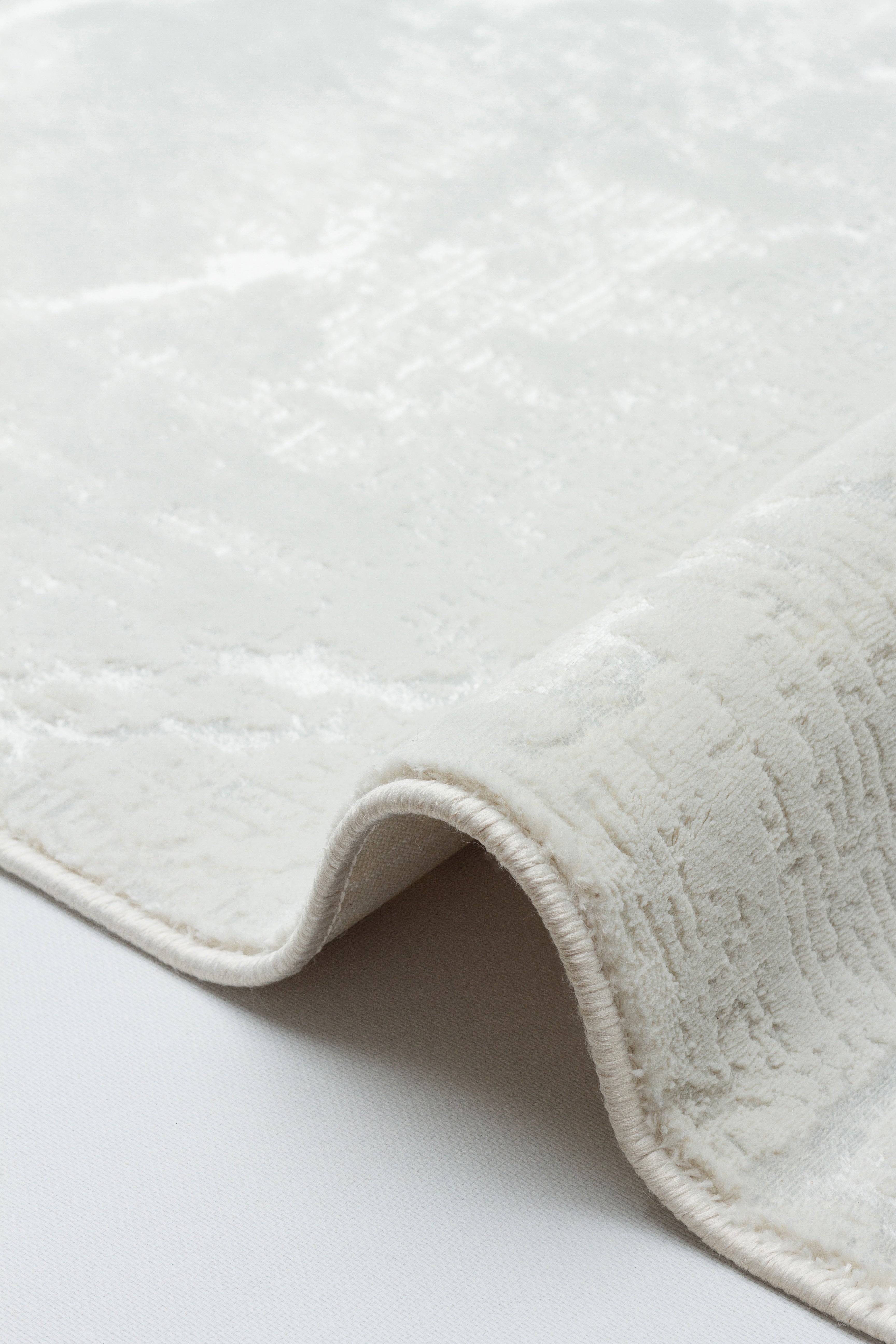 LOTUS C23-KREM Kaymaz Taban Sentetik Bambu Parlak Saten Salon Halısı-004