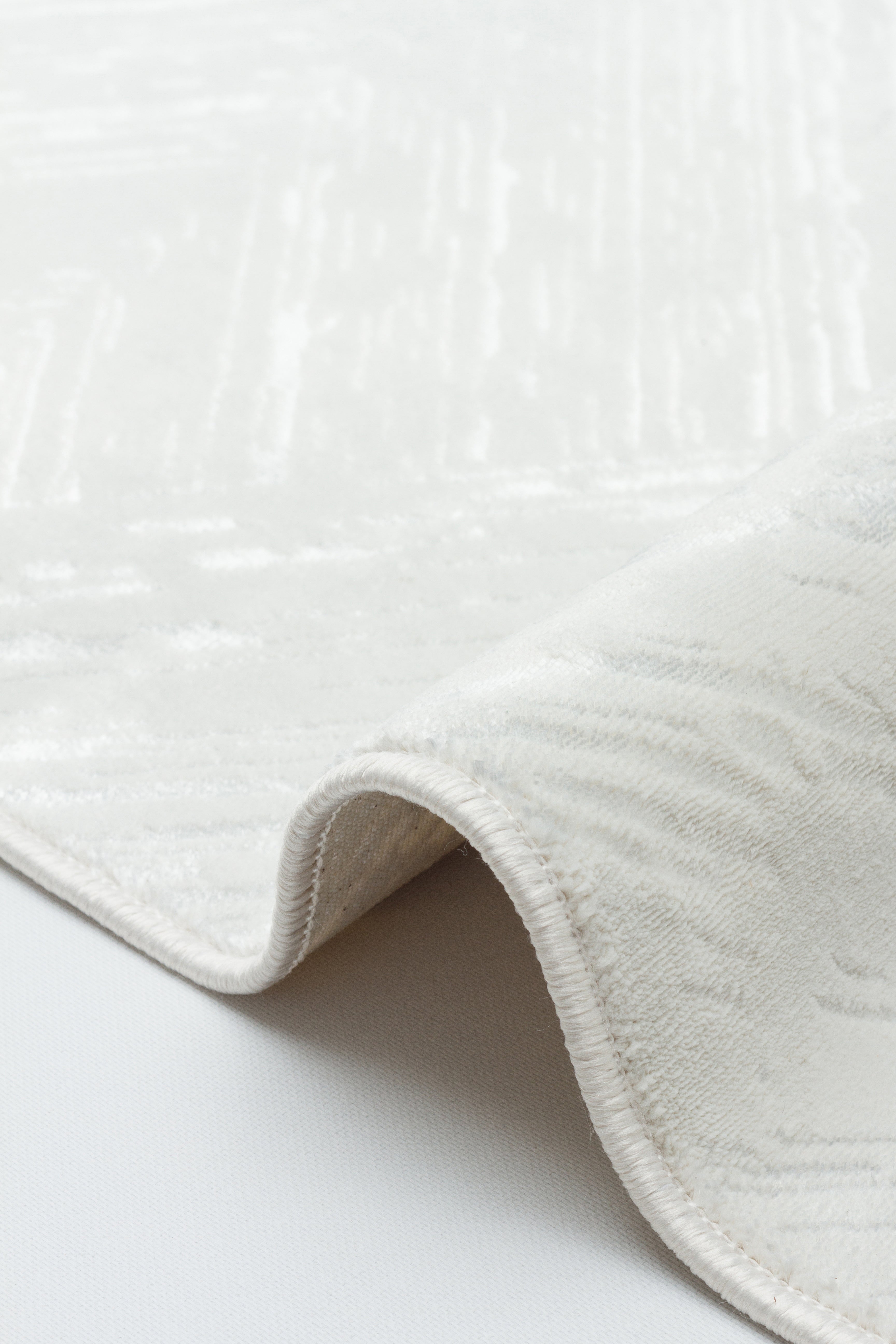 LOTUS C20-KREM Kaymaz Taban Sentetik Bambu Parlak Saten Salon Halısı-413