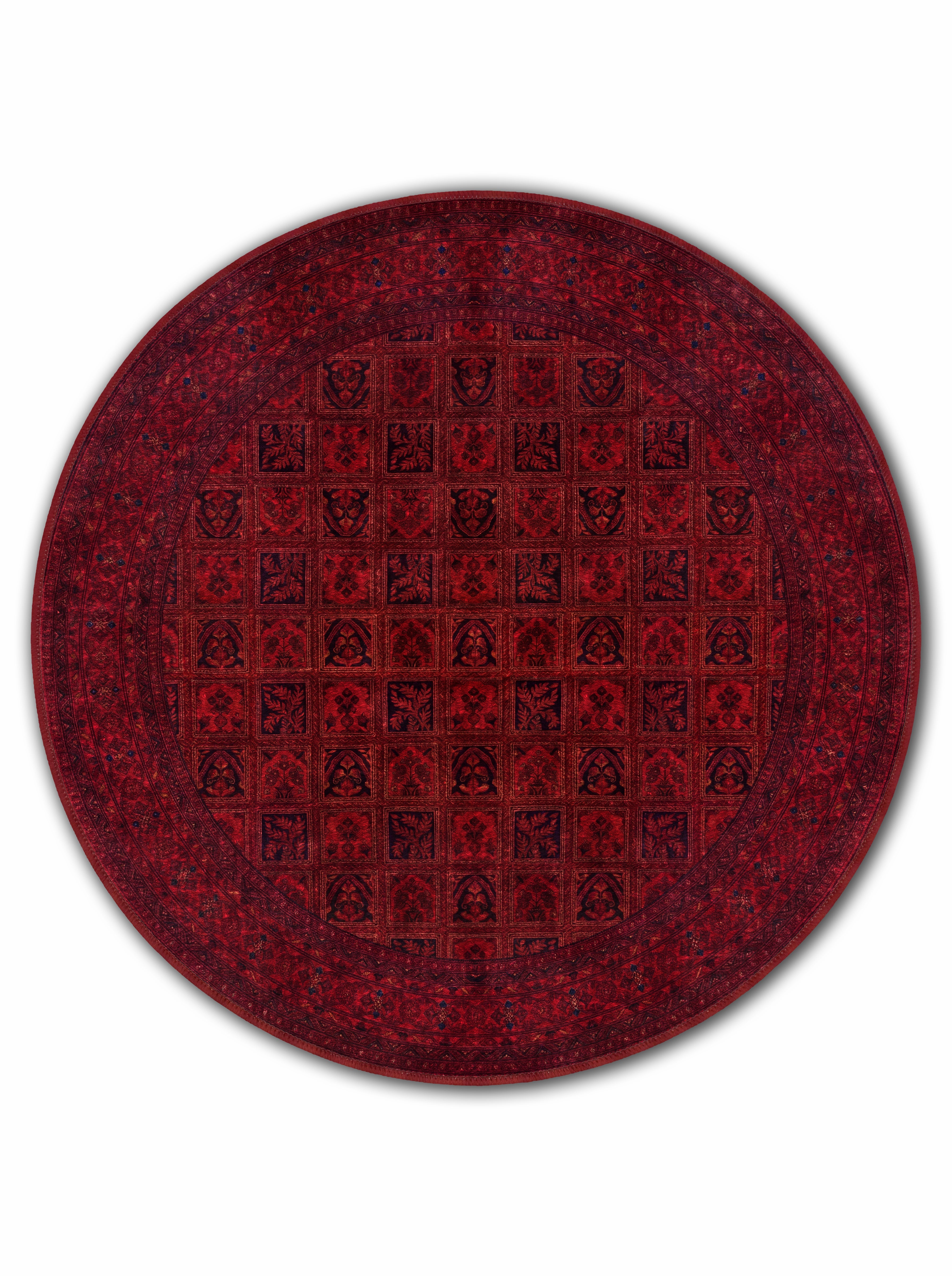 yıkanabilir kaymaz taban şönil dokuma halı 140x200 kirmizi; siyah