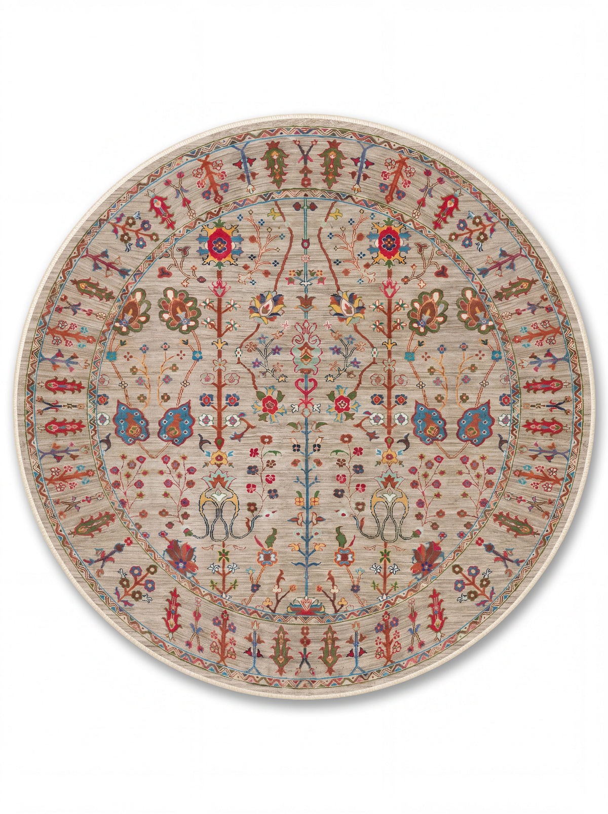 yıkanabilir kaymaz taban şönil dokuma halı 140x200 bej; renkli