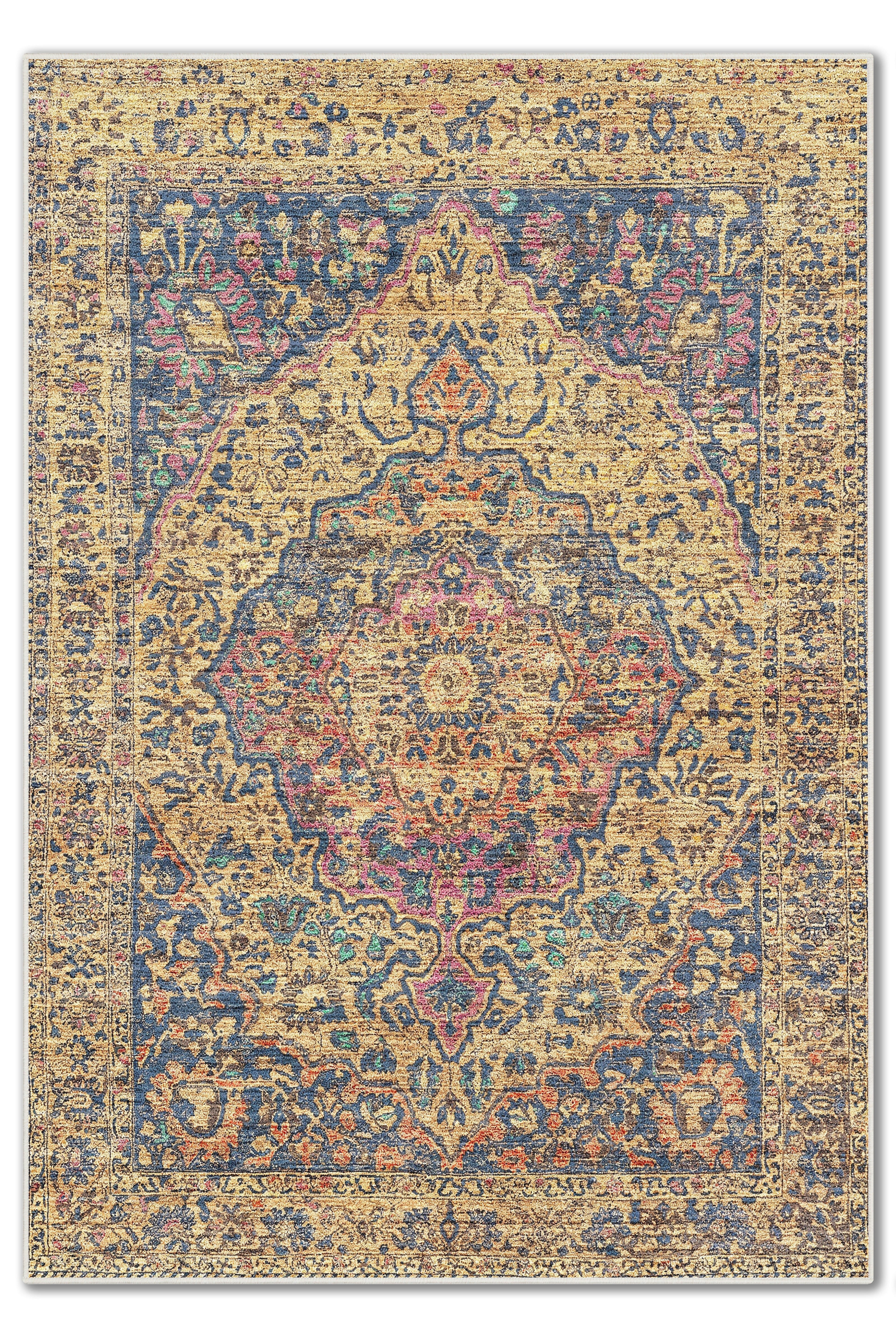 ARTE VN095 Vintage Klasik Desenli Renkli Dekoratif Salon Mutfak Koridor Halısı