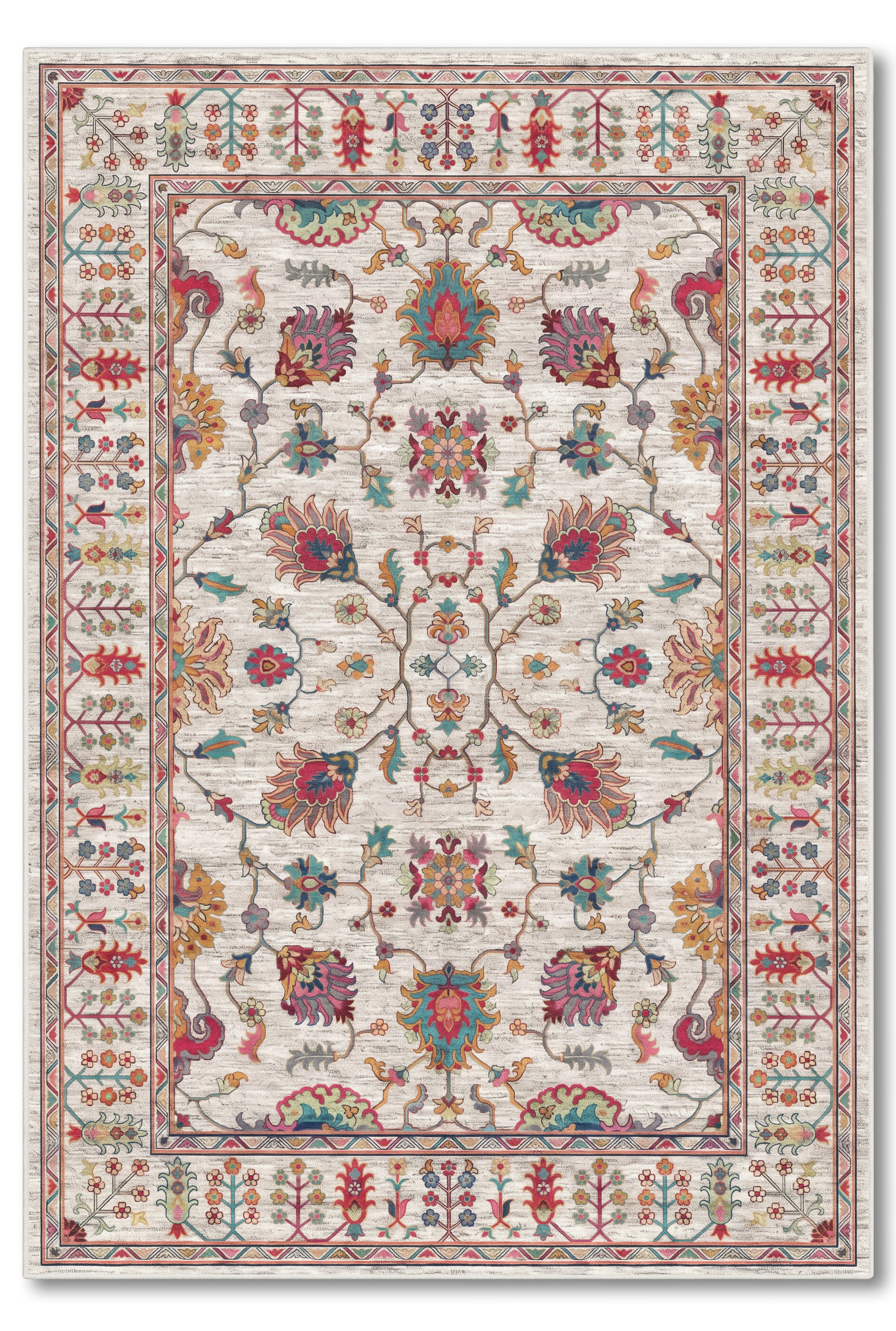 yıkanabilir kaymaz taban şönil dokuma halı 80x150 gri; renkli