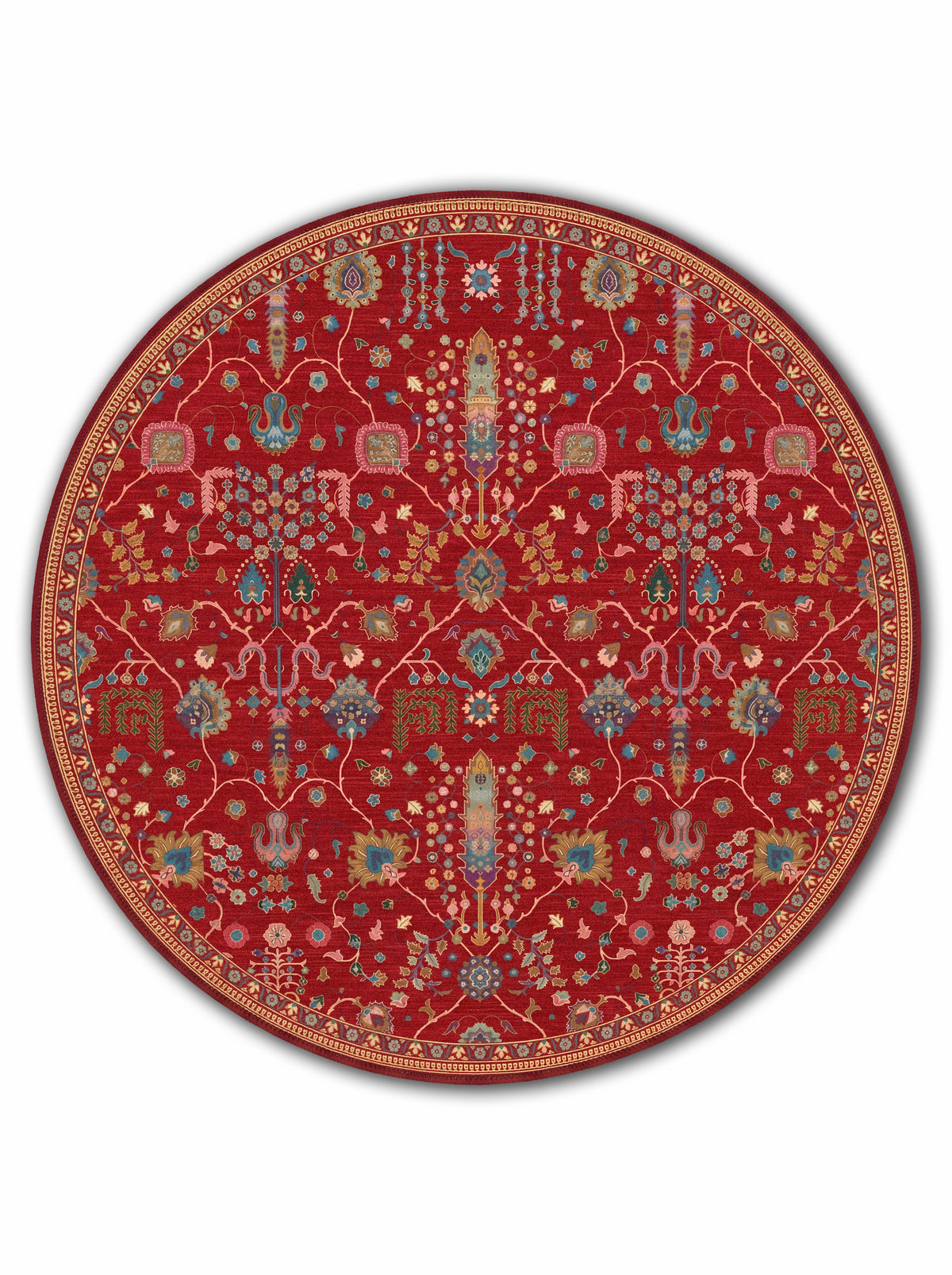 yıkanabilir kaymaz taban şönil dokuma halı 140x200 kirmizi; renkli