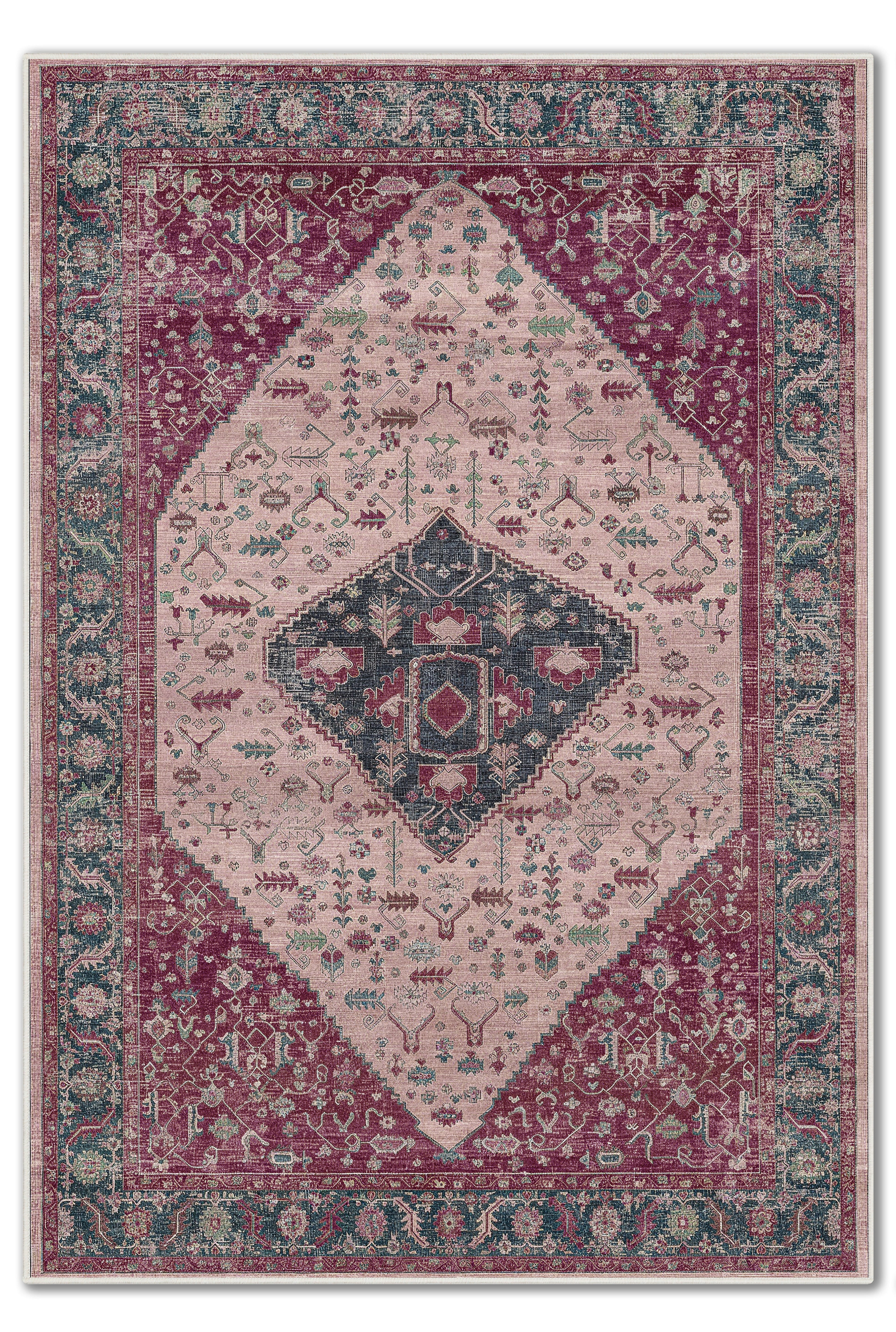ARTE VN111-3 Vintage Klasik Desenli Renkli Dekoratif Salon Mutfak Koridor Halısı