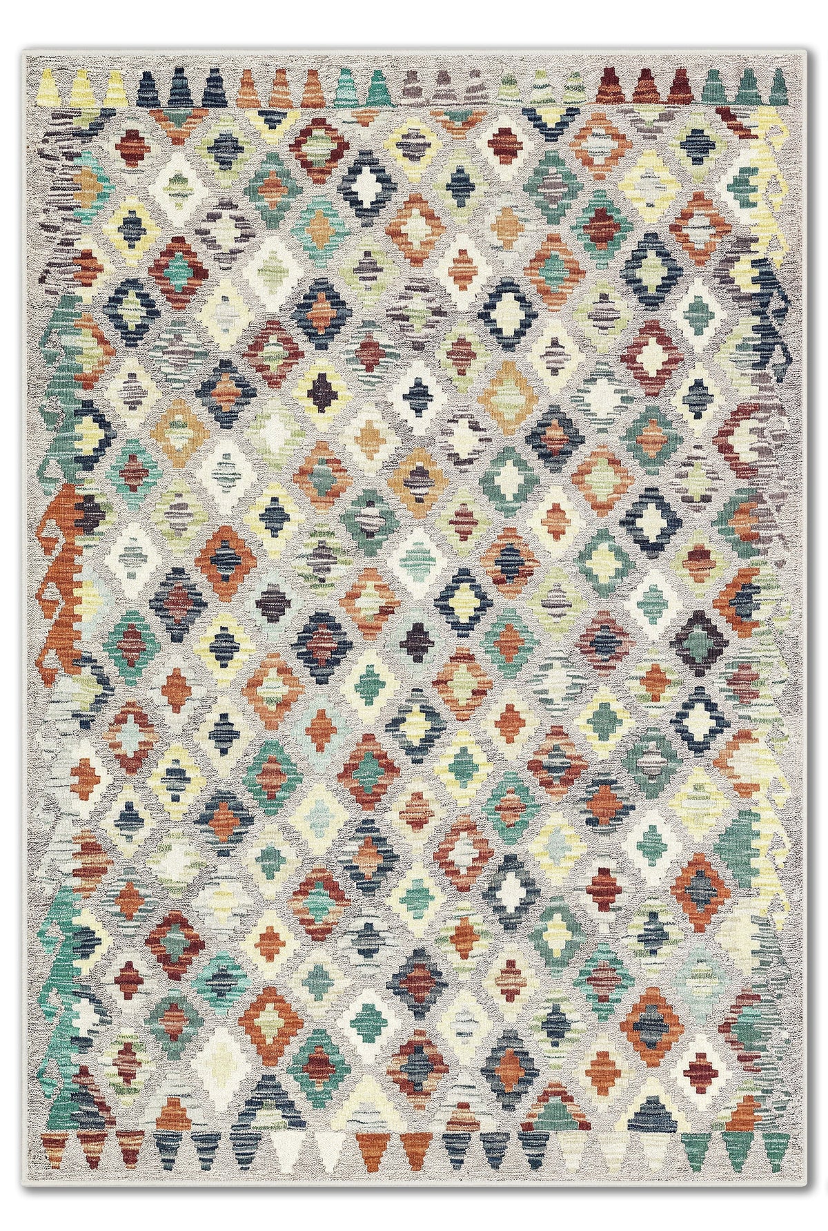 Arte VN123-2 Modern Geometrik Desenli Renkli Dekoratif Şönil Halı