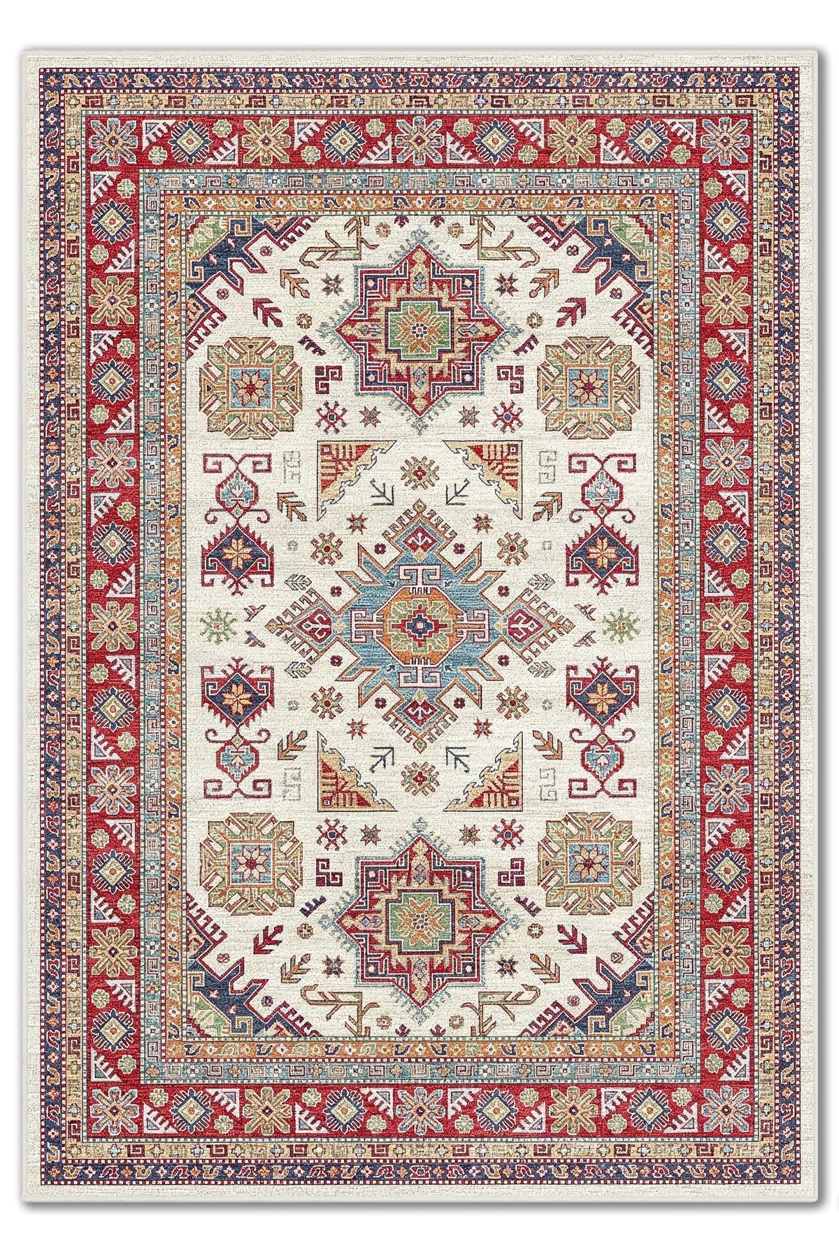 Arte VN133-1 Klasik Desenli Renkli Dekoratif Şönil Halı