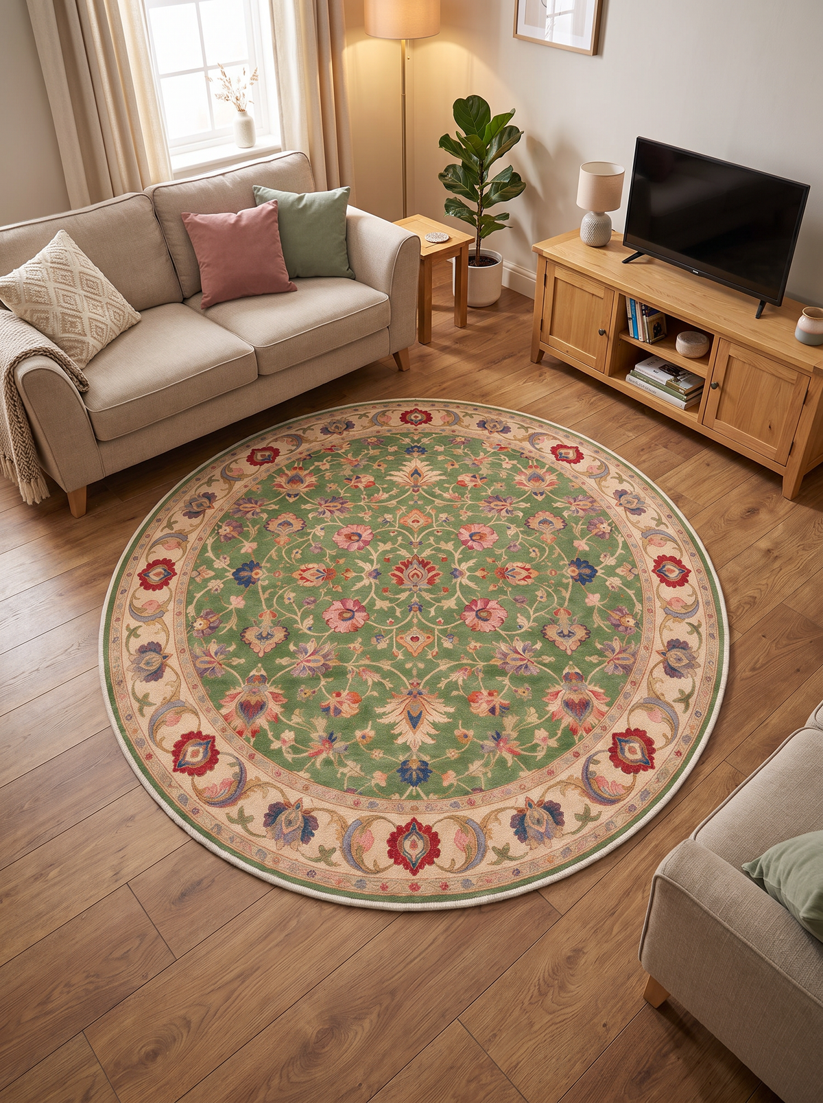 ARTE VN187 Klasik Çiçek Desenli Şönil Halı