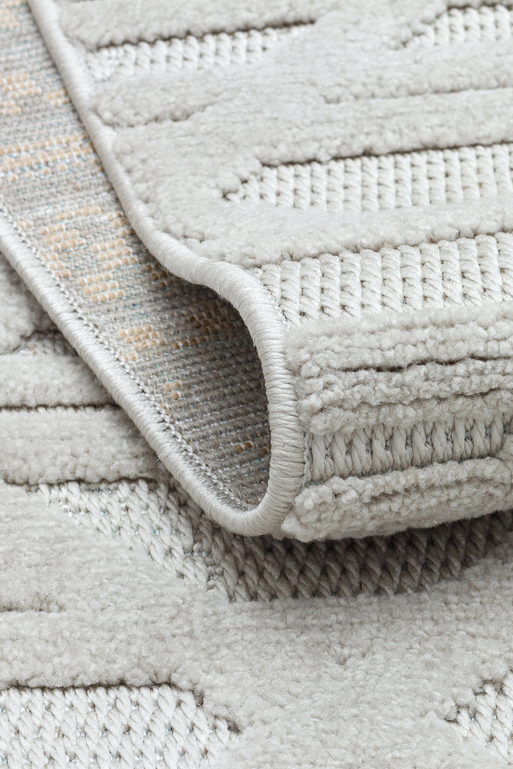 MİLAS C7-GRİ Kabartmalı Modern Geometrik Desenli Salon Koridor Mutfak Halısı