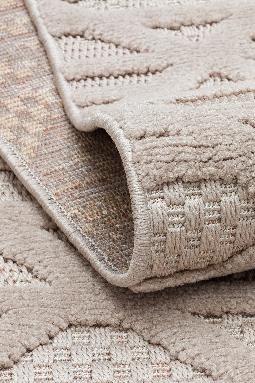 MİLAS C9-VİZON Kabartmalı Modern Geometrik Desenli Salon Koridor Mutfak Halısı