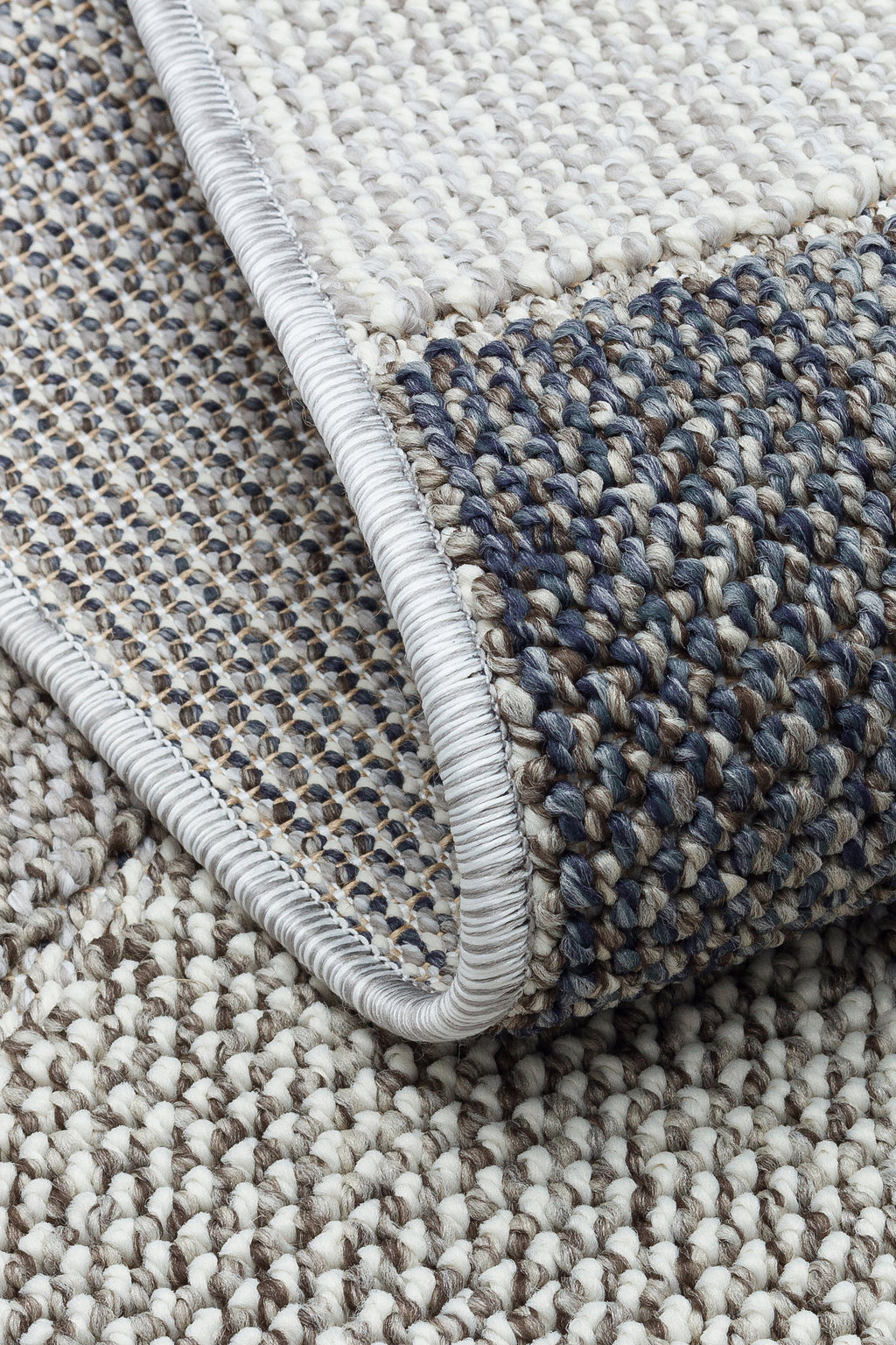 OSLO 5007-T GRİ/PUSLU MAVİ Yumuşak Bukle (Loop) Dokuma Geometrik Desenli Salon Mutfak Koridor Halısı