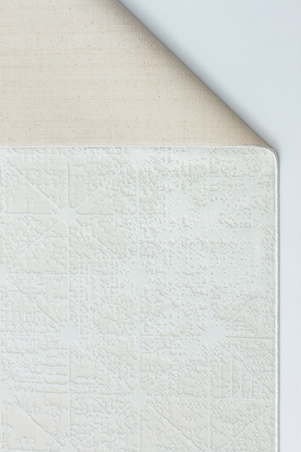 LOTUS 8031-T-KREM Sentetik Bambu Parlak Saten Salon Koridor Mutfak Halısı