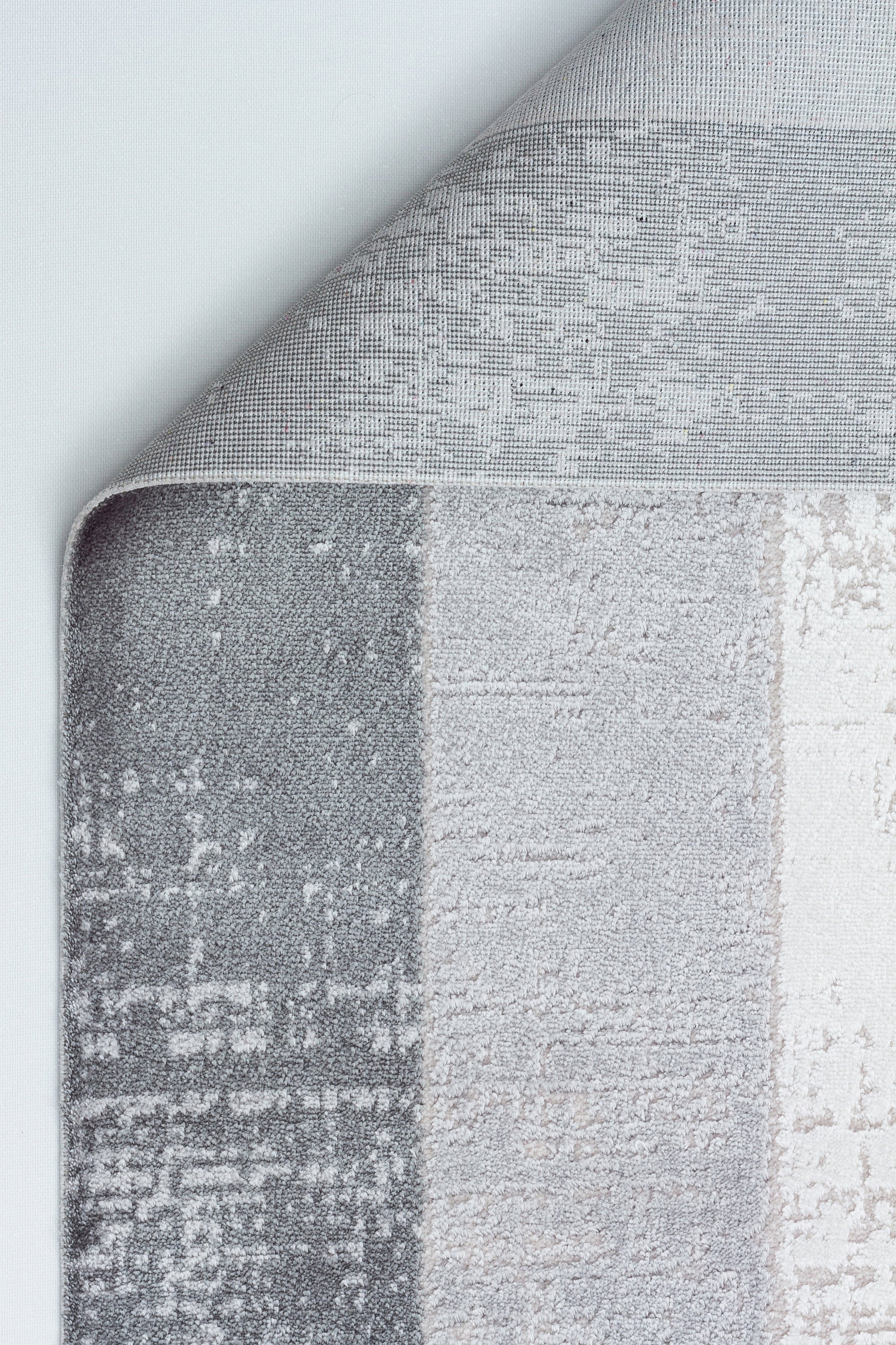 VERONA-51T-GRİ/KREM Yumuşak Sık Pamuk Dokuma Taban Salon Koridor Mutfak Halısı