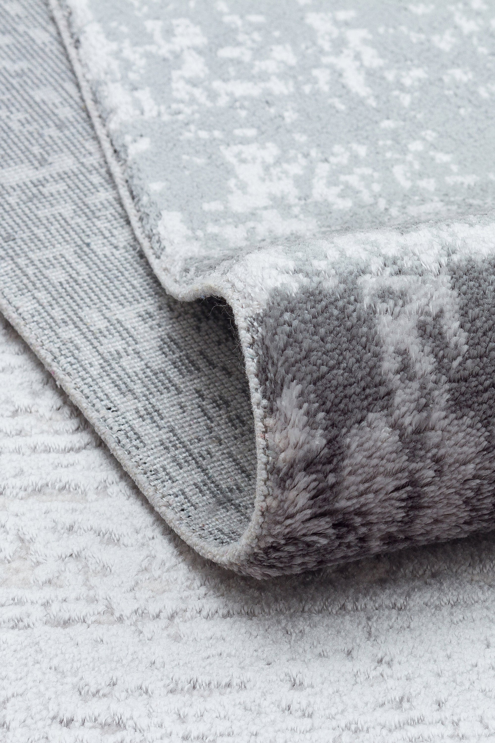 VERONA-51T-GRİ/KREM Yumuşak Sık Pamuk Dokuma Taban Salon Koridor Mutfak Halısı