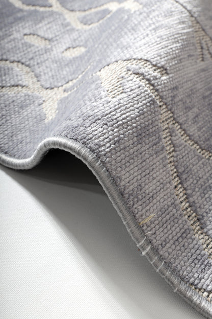 ŞÖNİL MODERN - GRİ Kaymaz Taban İskandinav Desenli Salon Koridor Mutfak Şönil Kilim Dokuma Halı
