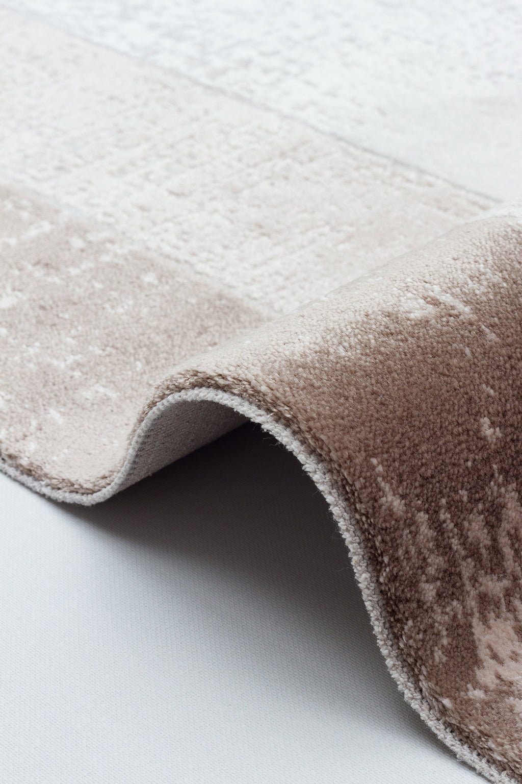 VERONA-50T-BEJ/KREM Yumuşak Sık Pamuk Dokuma Taban Salon Koridor Mutfak Halısı