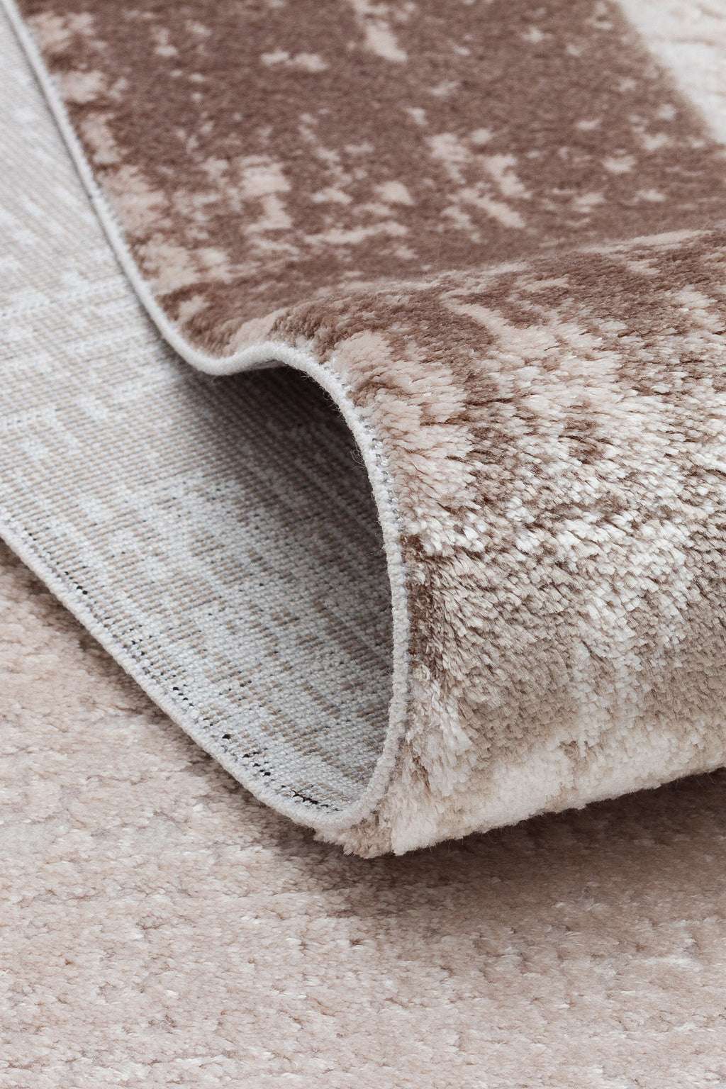 VERONA-50T-BEJ/KREM Yumuşak Sık Pamuk Dokuma Taban Salon Koridor Mutfak Halısı