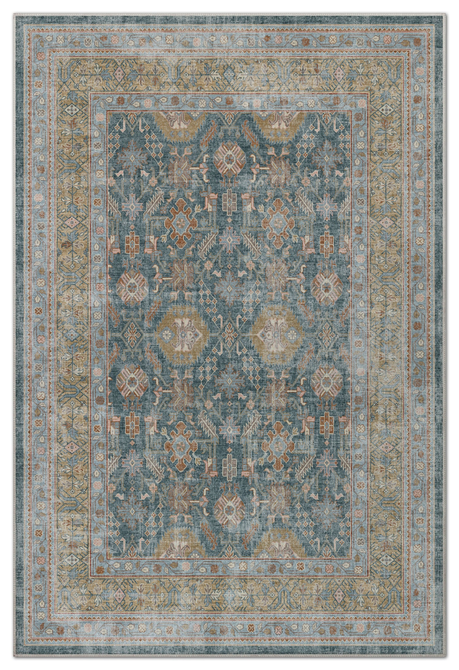 Arte VN008-1 Vintage Klasik Desenli Dekoratif Şönil Halı