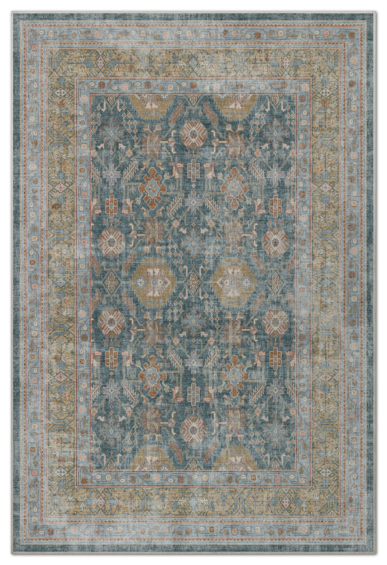 Arte VN008-1 Vintage Klasik Desenli Dekoratif Şönil Halı