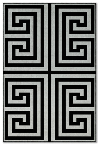 Arte VN024 Modern Geometrik Labirent Desenli Dekoratif Şönil Halı
