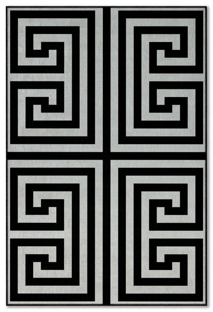 Arte VN024 Modern Geometrik Labirent Desenli Dekoratif Şönil Halı