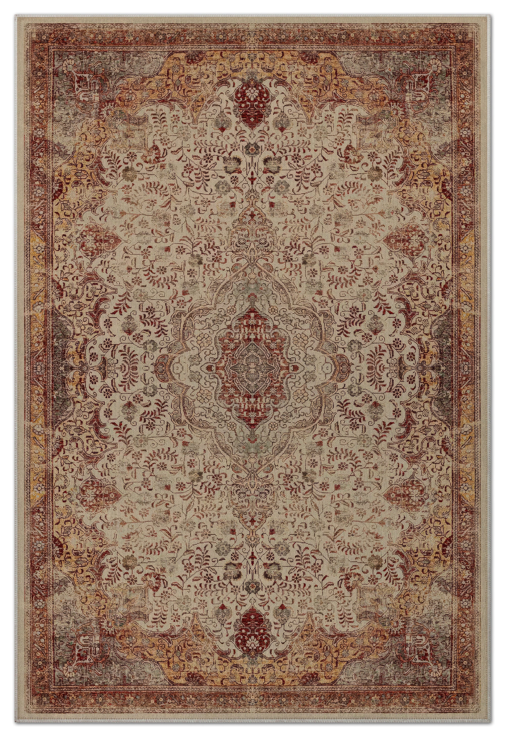 Arte VN030 Vintage Klasik Desenli Dekoratif Şönil Halı