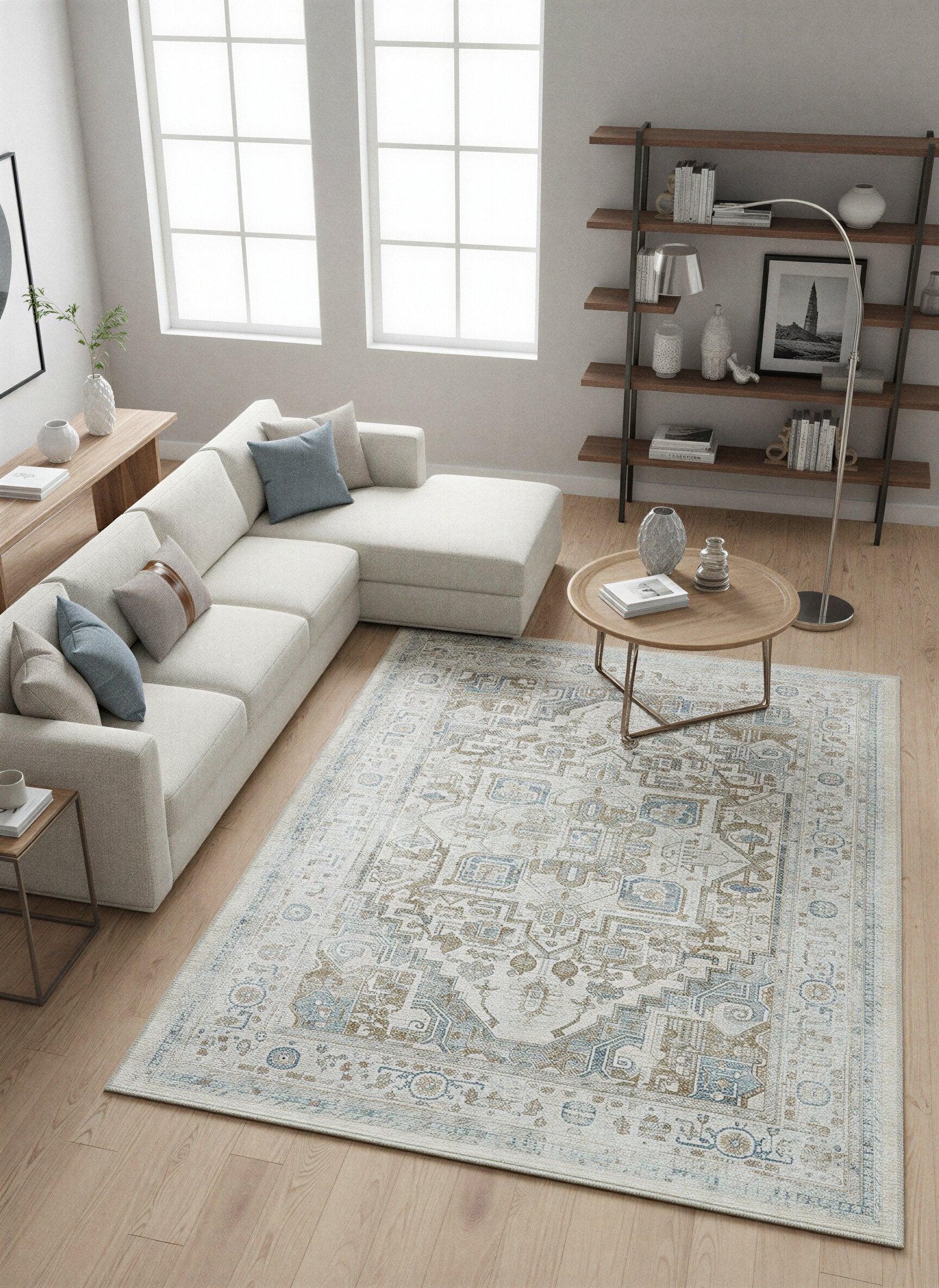 Arte VN033-1 Vintage Klasik Desenli Dekoratif Şönil Halı