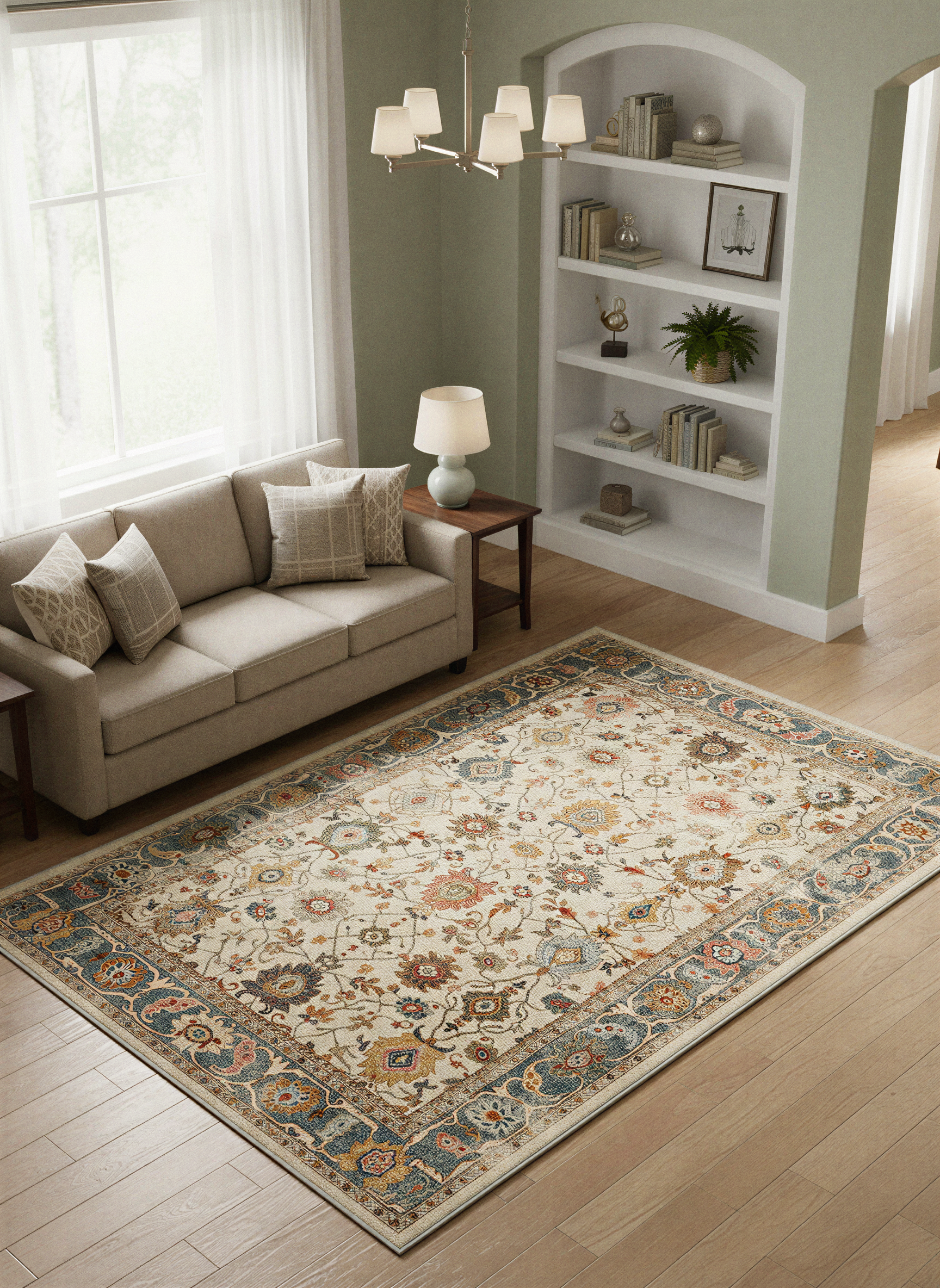 Arte VN039 Vintage Klasik Desenli Dekoratif Şönil Halı