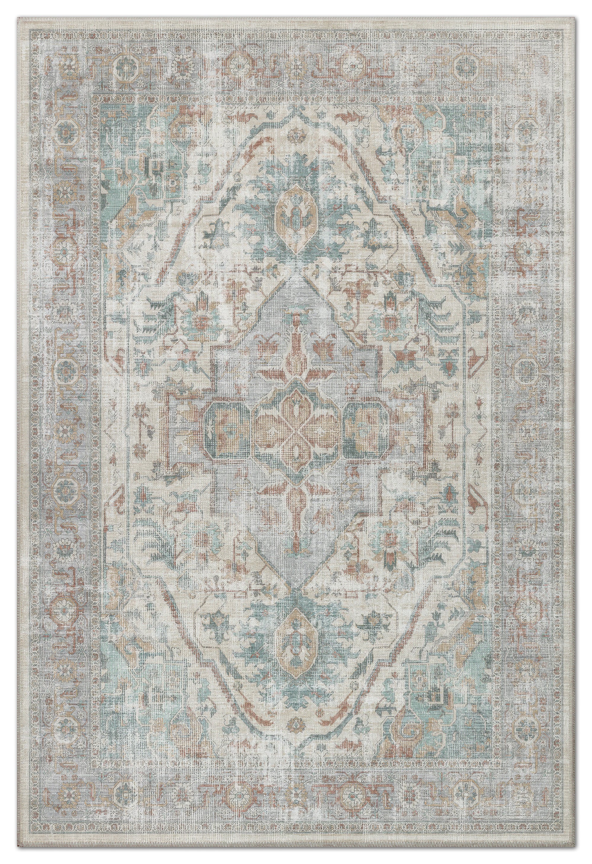 Arte VN040-2 Vintage Klasik Desenli Dekoratif Şönil Halı