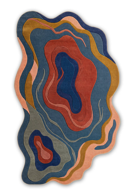 Arte AST059 Asimetrik Kesimli Modern Renkli Şönil Halı