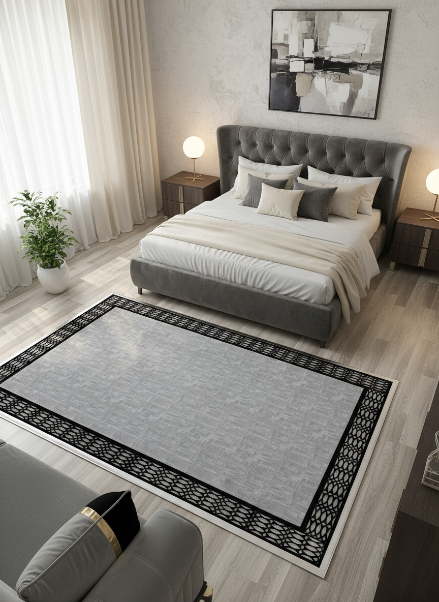 Royal Serisi Ayışığı - El İşçiliği ile Üretilmiş Varaklı Deri Dekoratif Halı