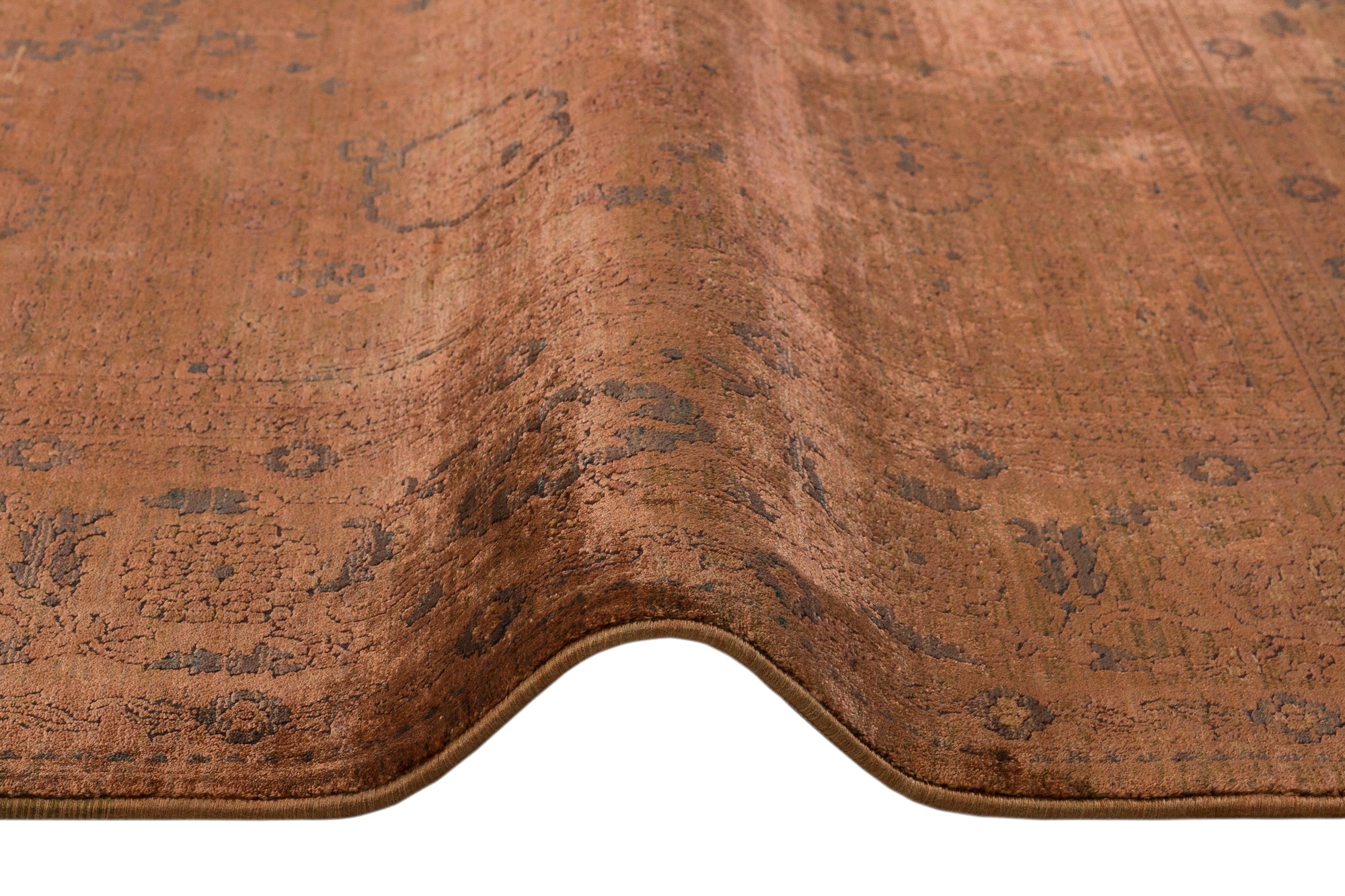 ASTERİA T-A506 KİREMİT Akrilik Viskon Yumuşak Sık Dokuma Taban Salon Koridor Yatak Odası Halısı