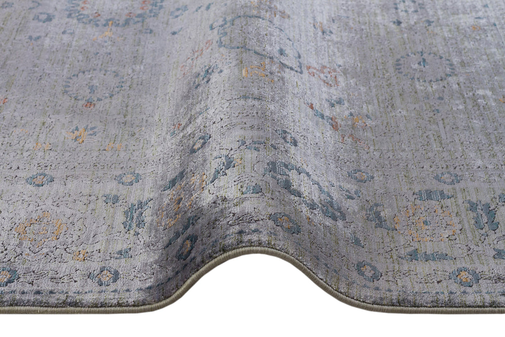 ASTERİA T-AS05 GÜMÜŞ Akrilik Viskon Yumuşak Sık Dokuma Taban Salon Koridor Yatak Odası Halısı