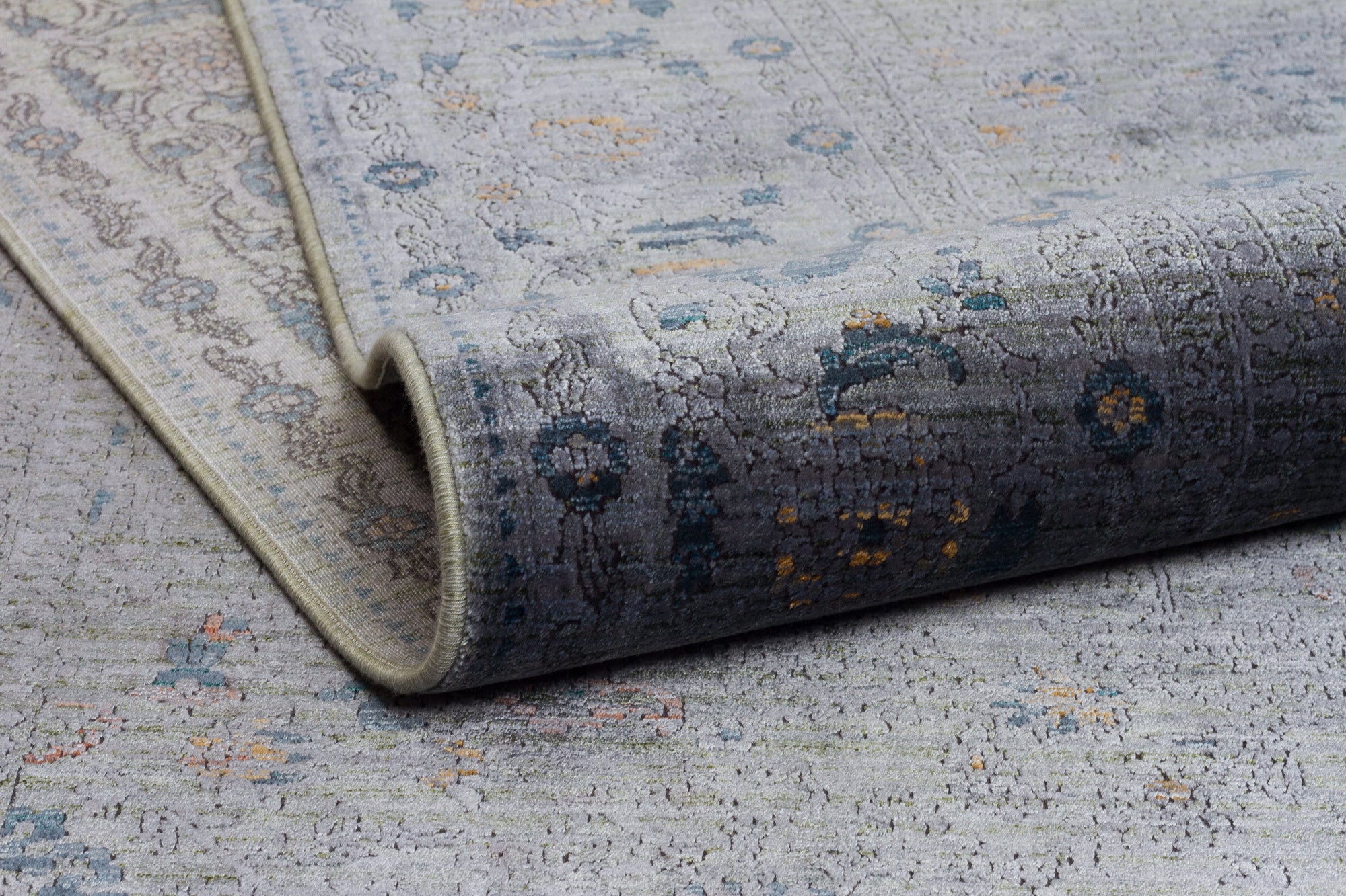 ASTERİA T-AS05 GÜMÜŞ Akrilik Viskon Yumuşak Sık Dokuma Taban Salon Koridor Yatak Odası Halısı