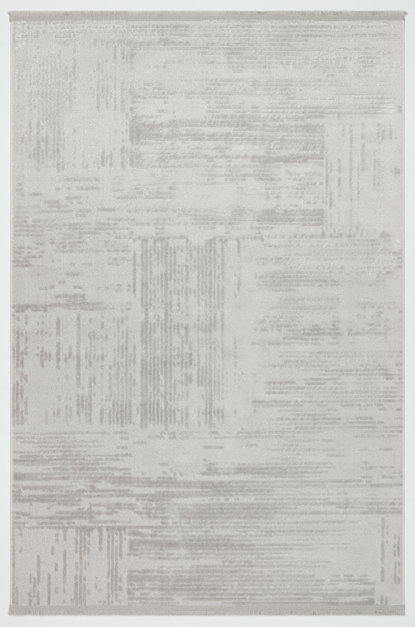 İCON A-5307 GRİ Kabartmalı Modern İskandinav Desenli Salon Halısı
